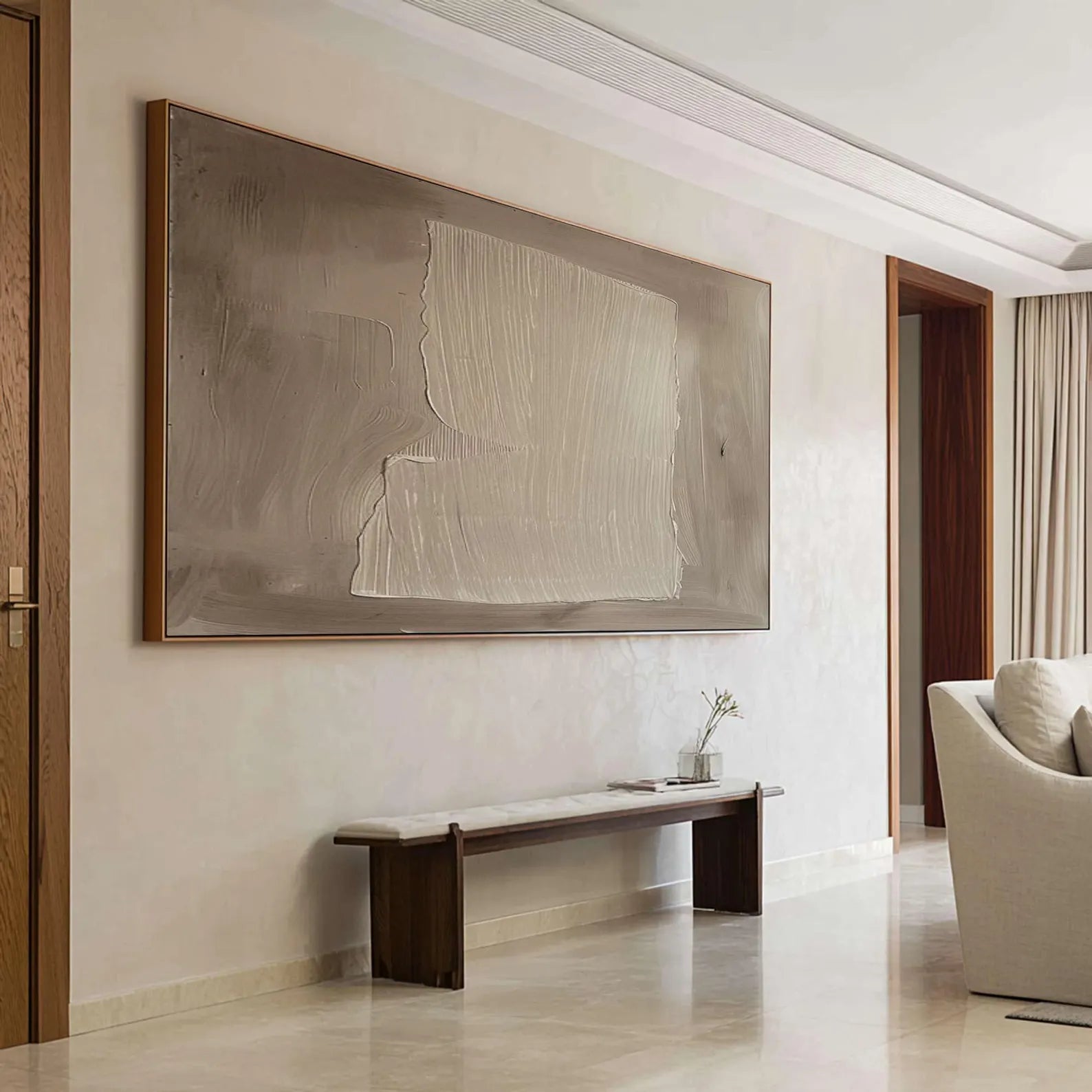 Textured Beige-Tone Art | Calm Sophistication