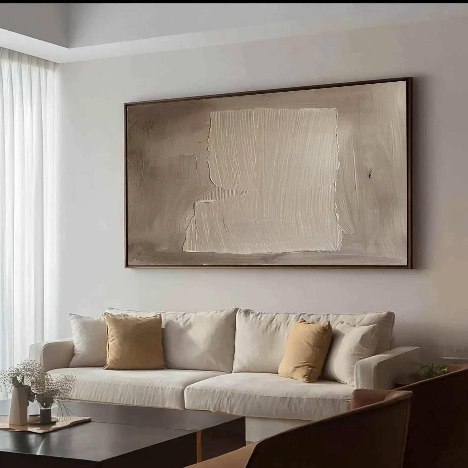 Textured Beige-Tone Art | Calm Sophistication
