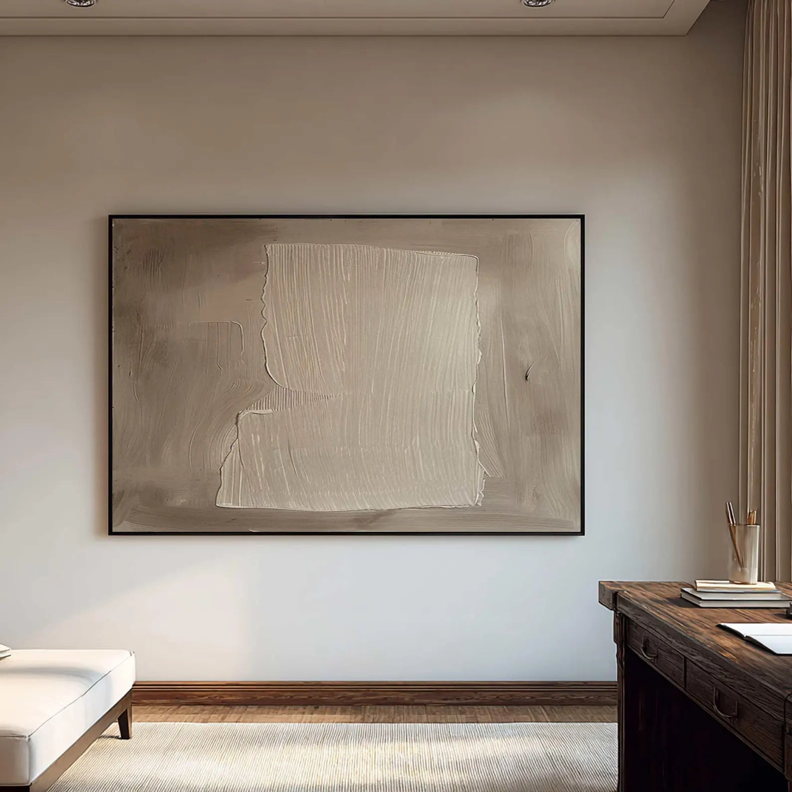 Textured Beige-Tone Art | Calm Sophistication