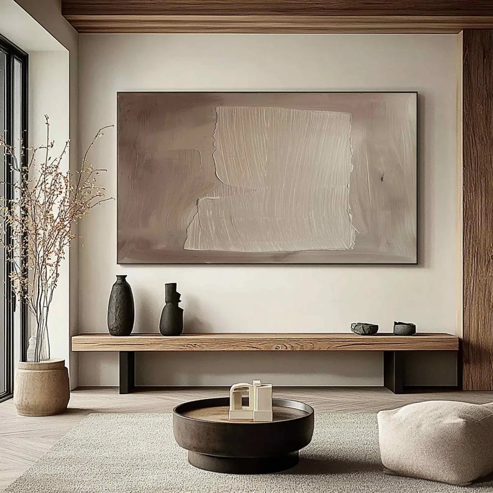 Textured Beige-Tone Art | Calm Sophistication