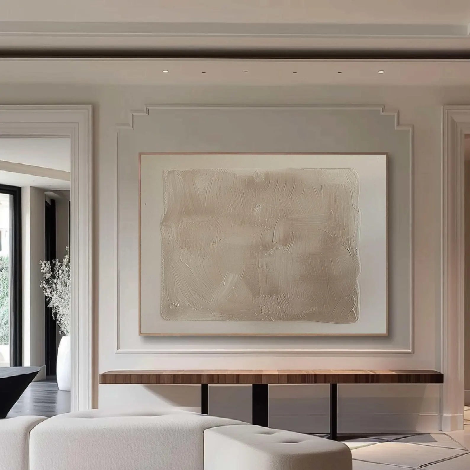 Textured Neutral-Tone Art | Serene Elegance