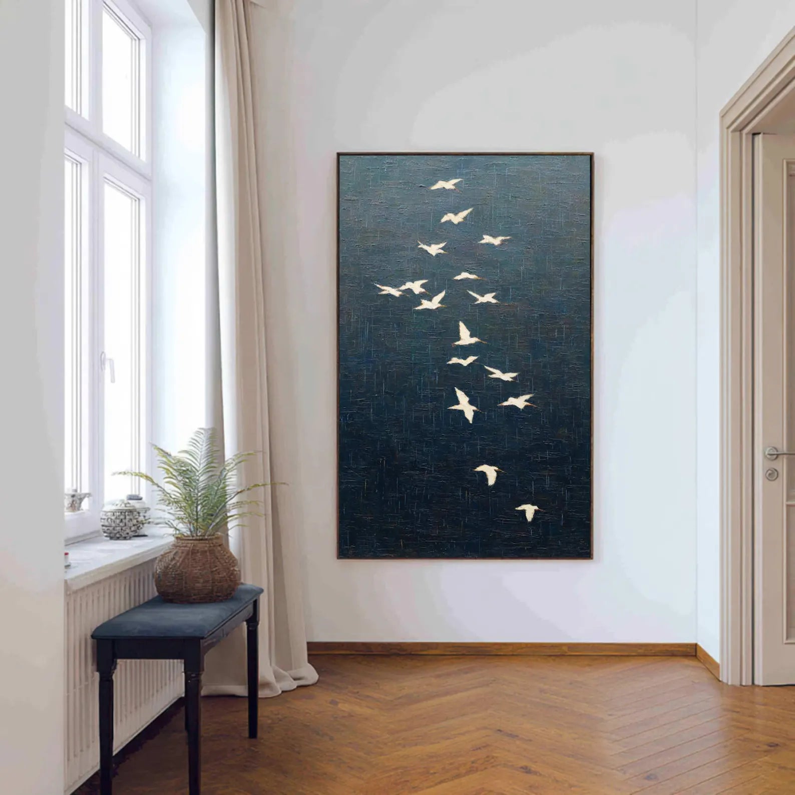 Bird Flock Art | Moody Elegant Vibe