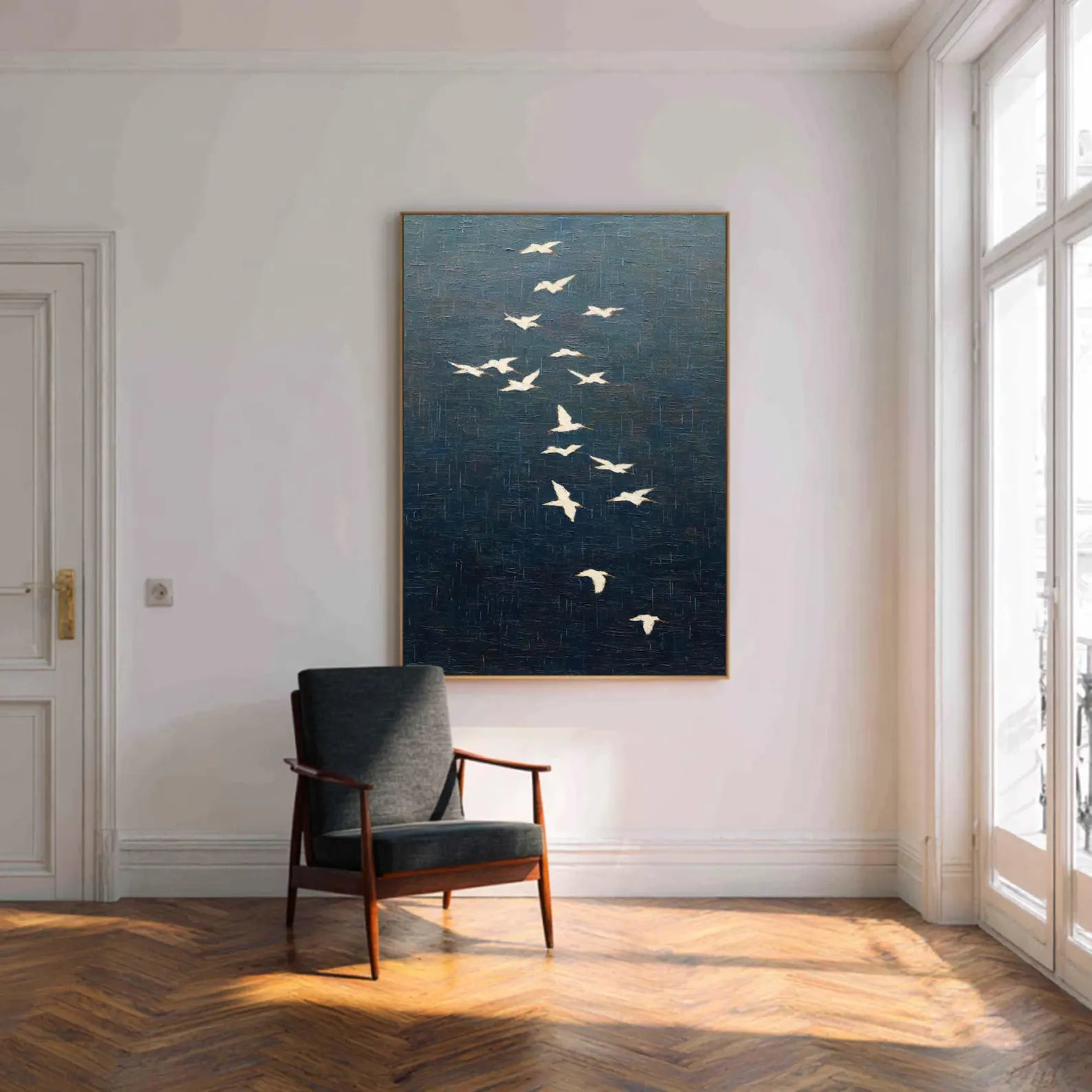 Bird Flock Art | Moody Elegant Vibe