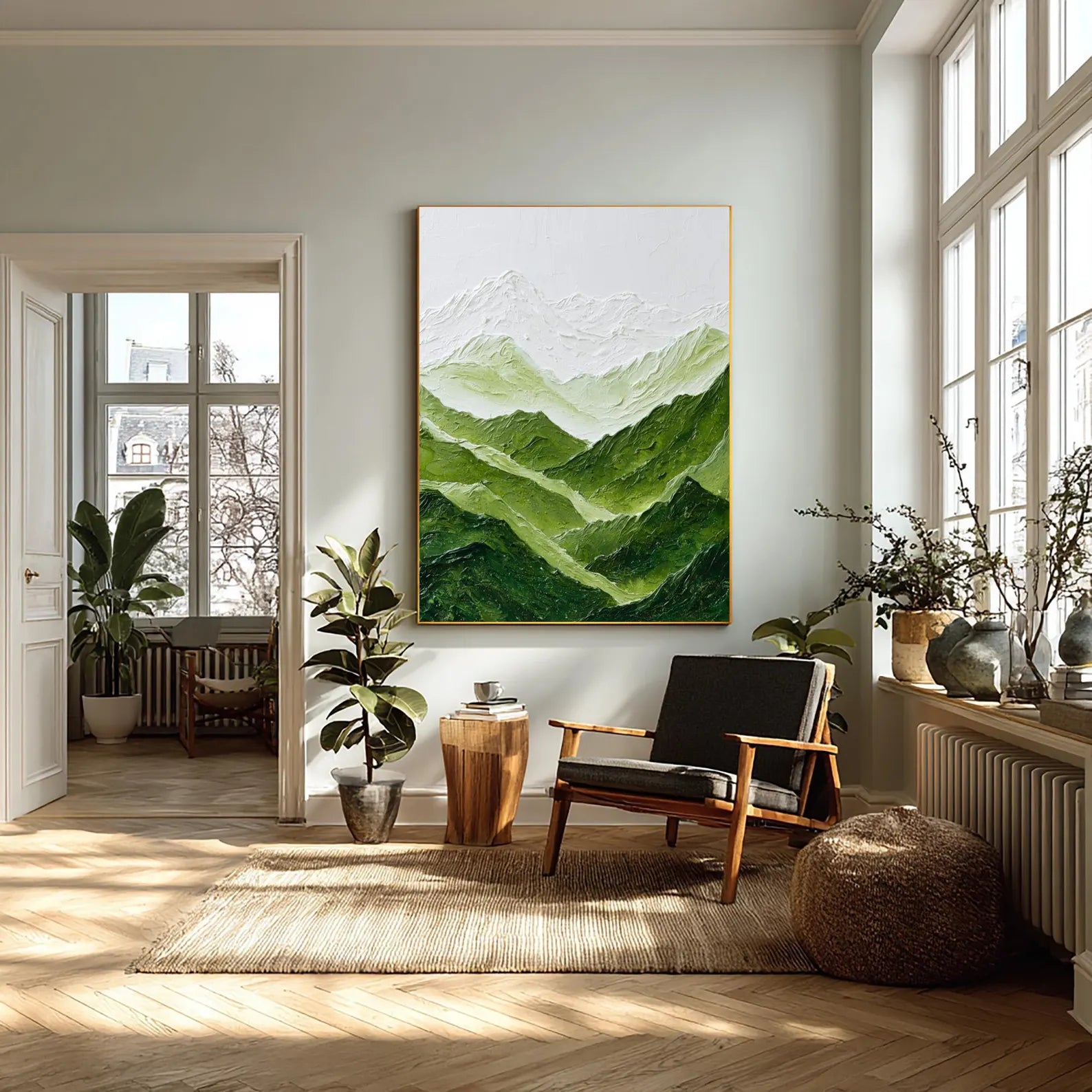 Textured Mountain Opulence | Green Peak