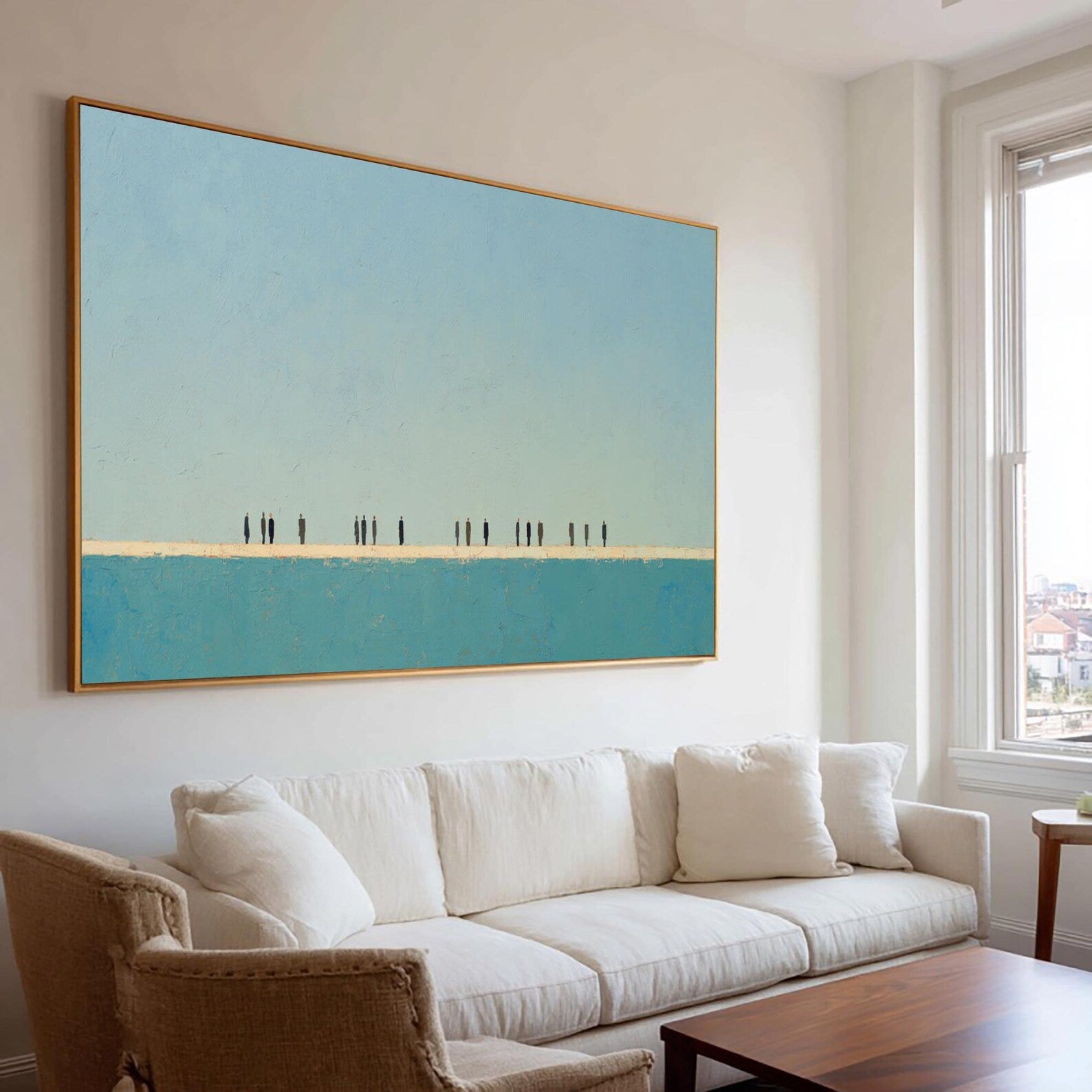 Minimalist Sea-Figure Art | Calm Contemplation