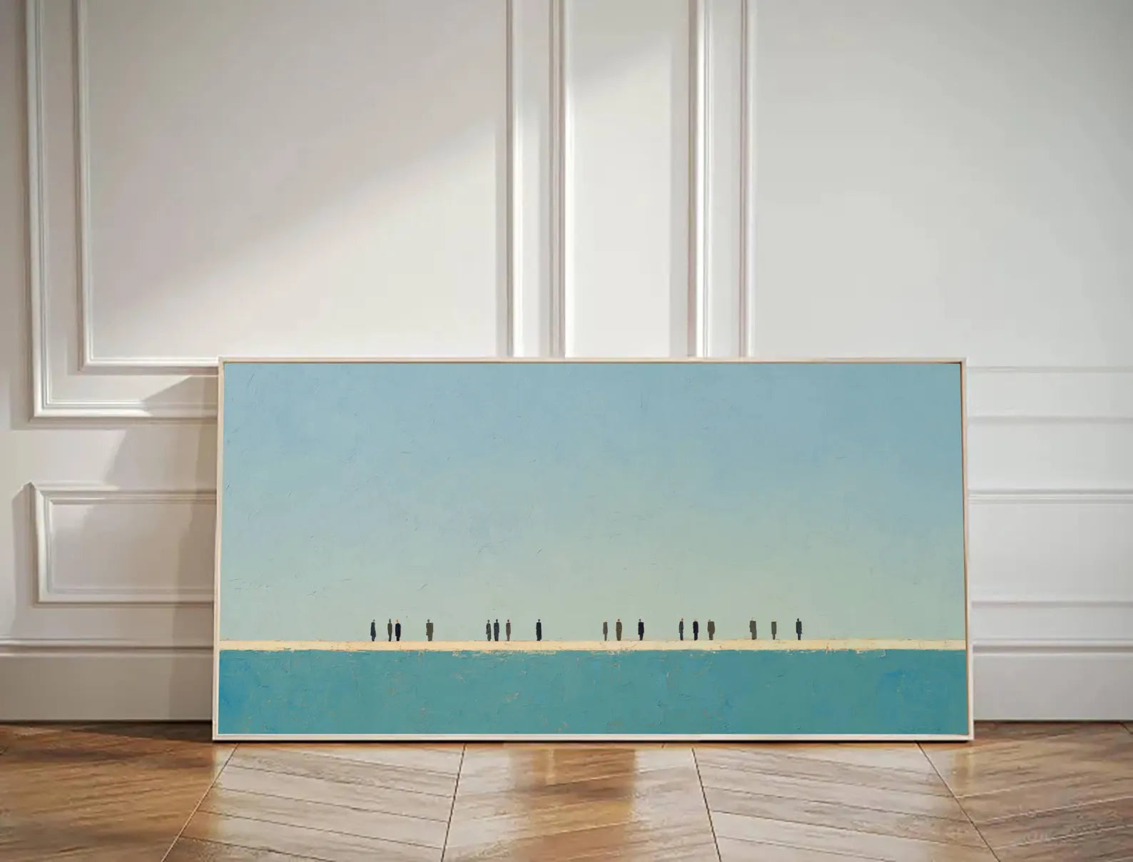 Minimalist Sea-Figure Art | Calm Contemplation