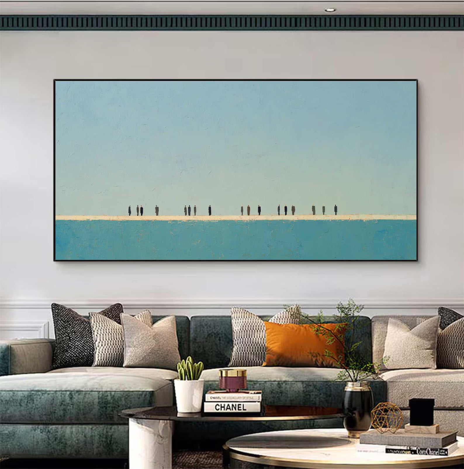 Minimalist Sea-Figure Art | Calm Contemplation