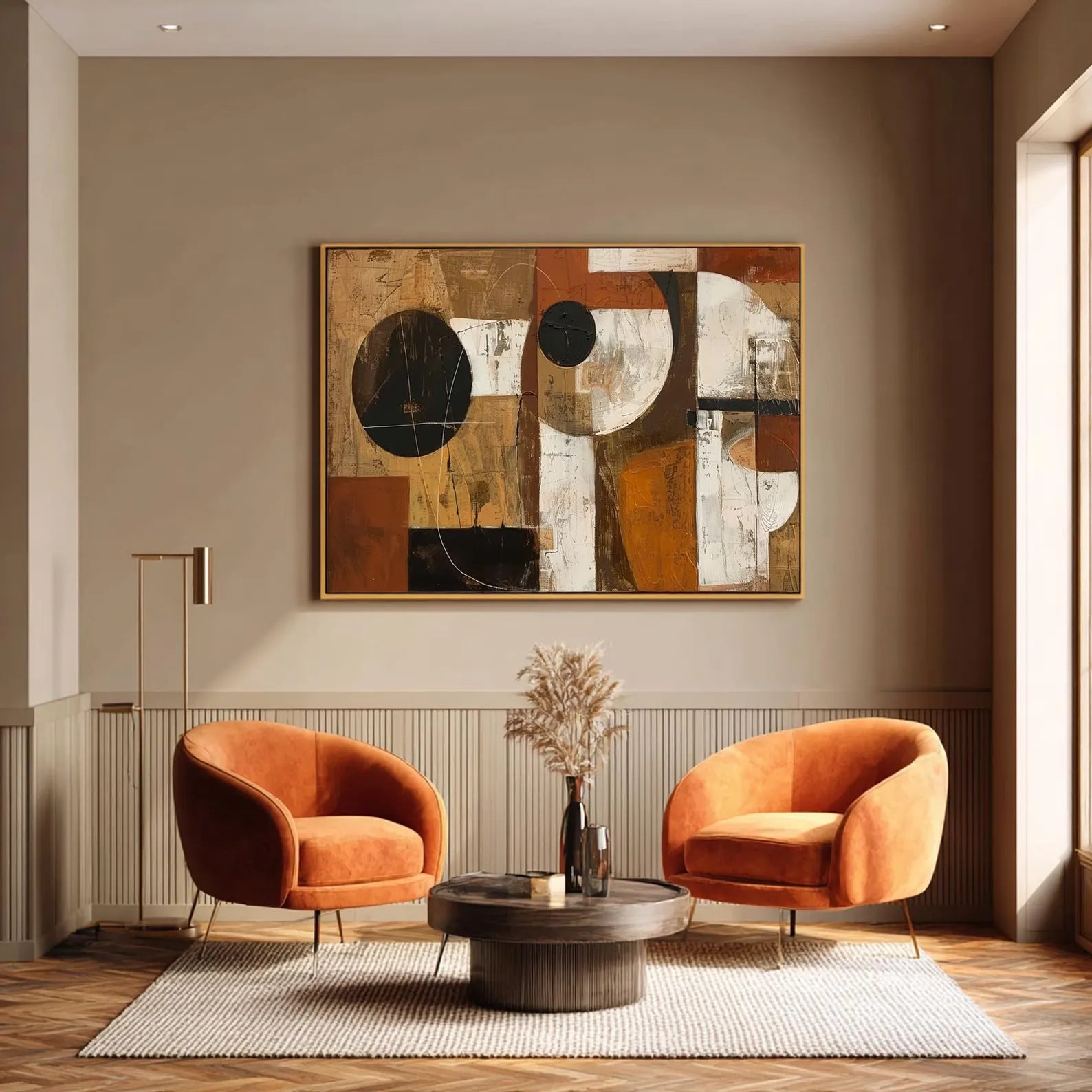 Textured Geometric Collage | Earth Hues