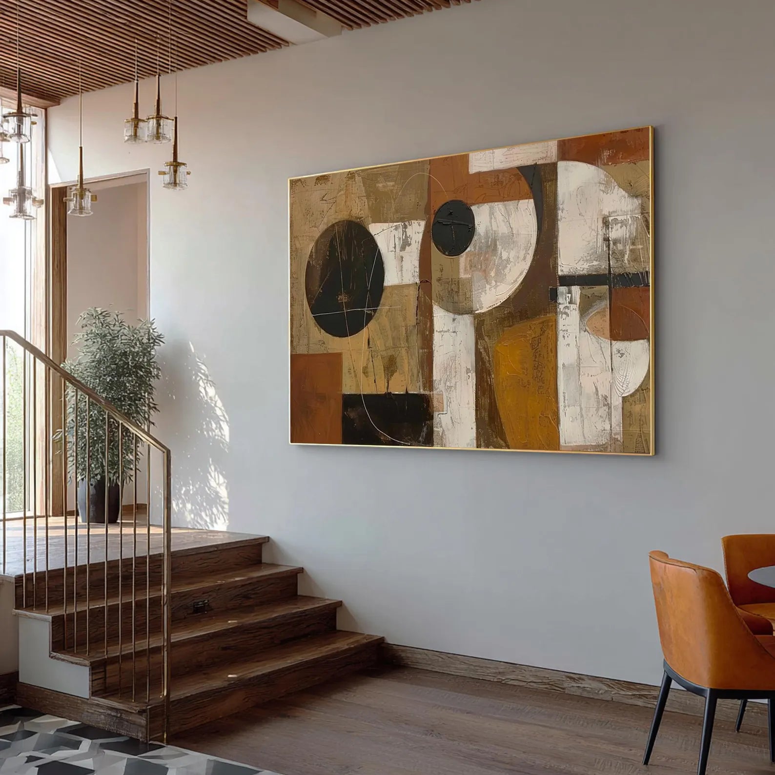 Textured Geometric Collage | Earth Hues