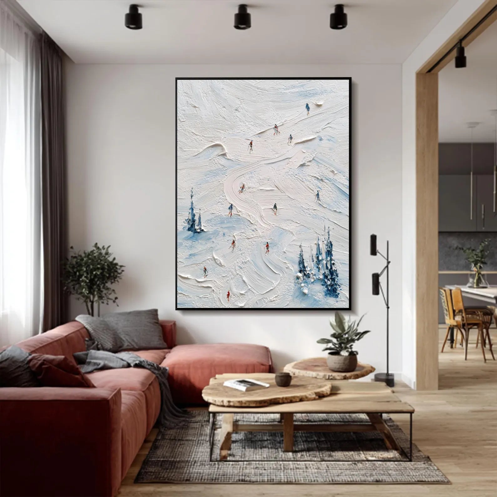 Textured Alpine Thrill | Ski Slopes