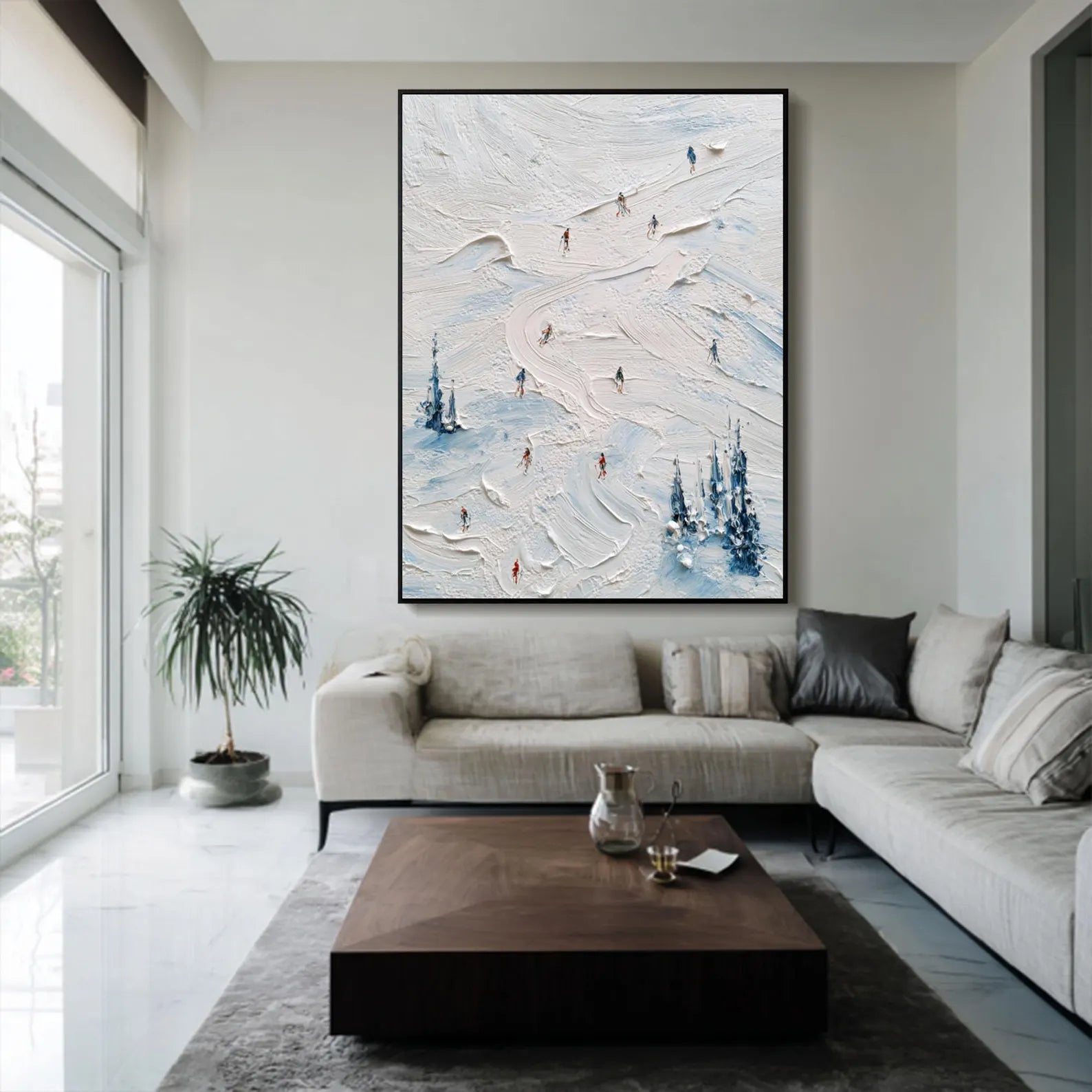 Textured Alpine Thrill | Ski Slopes