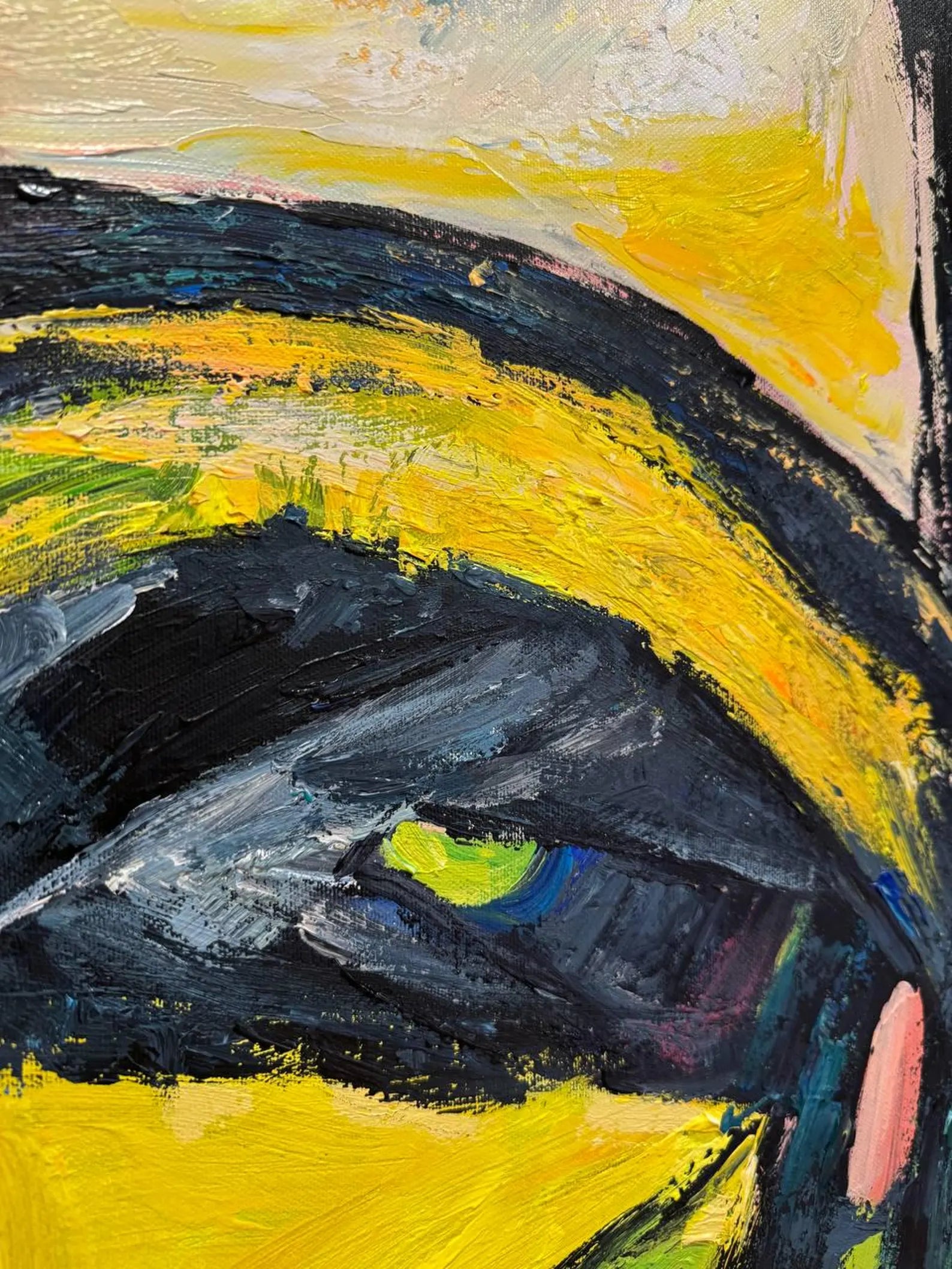 Textured Cubist Portrait | Bold Hues