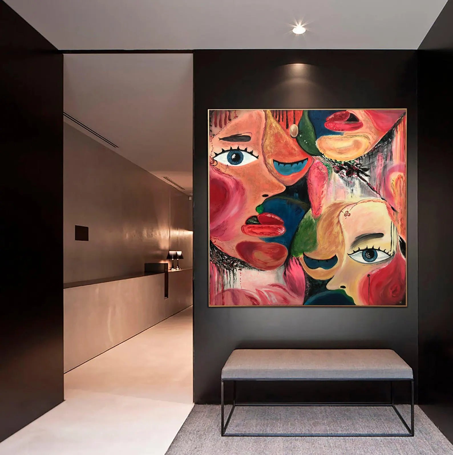 Textured Abstract Faces | Vibrant Hues