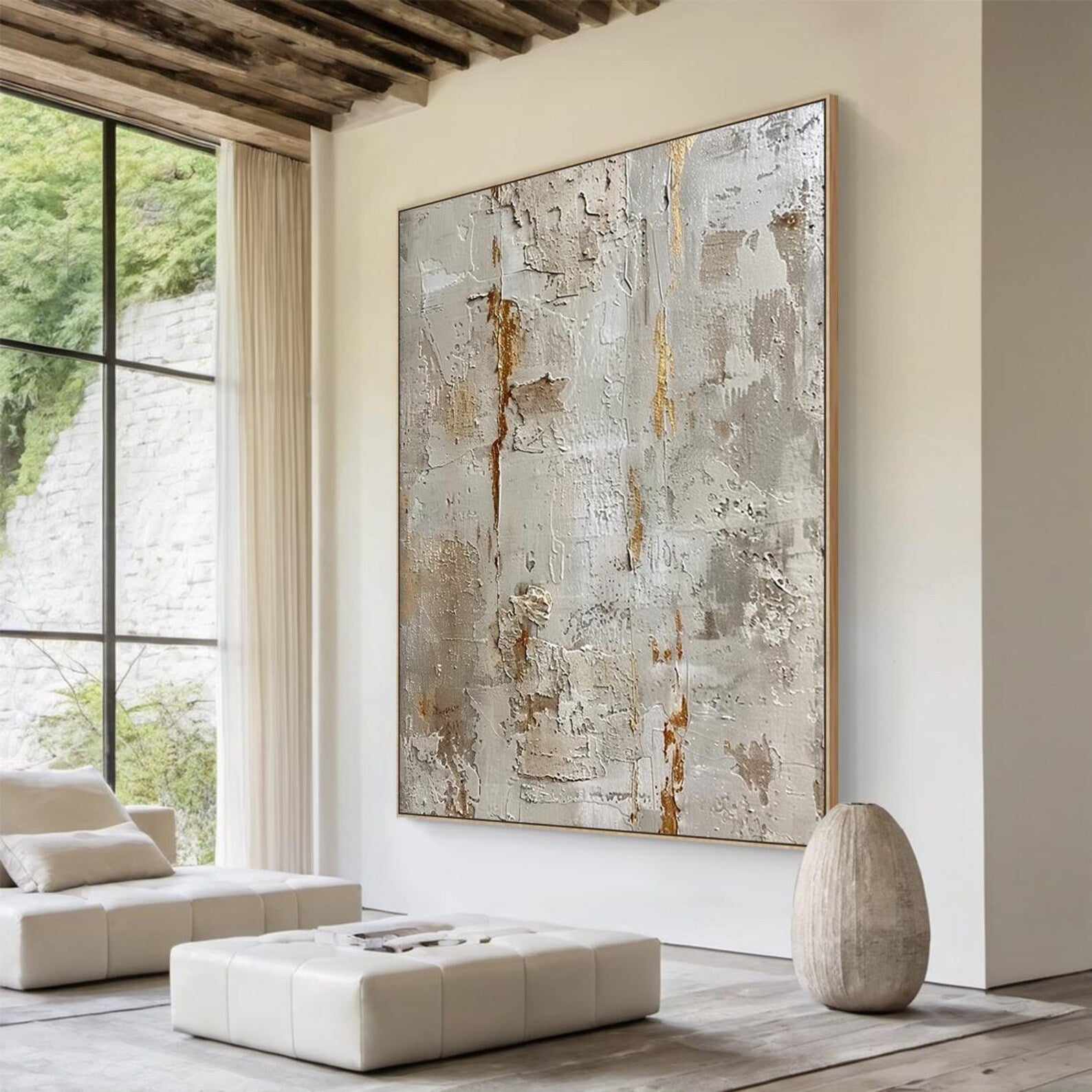 Textured Neutral Opulence | Gold Vein