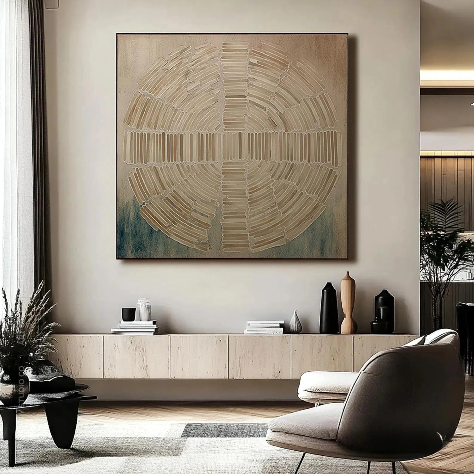 Textured Radial Art | Serene Balance