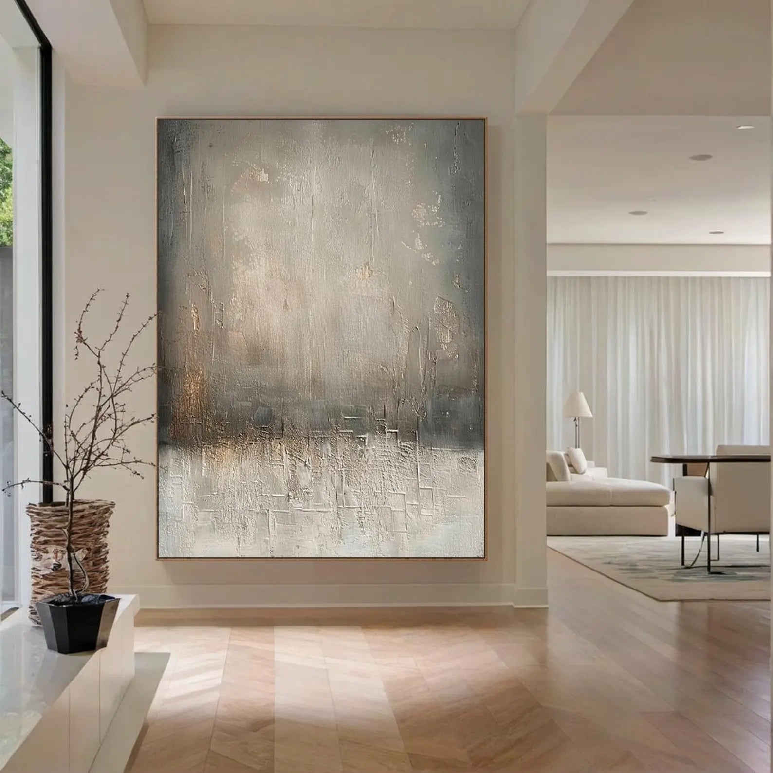 Textured Neutral Elegance | Silver Haze