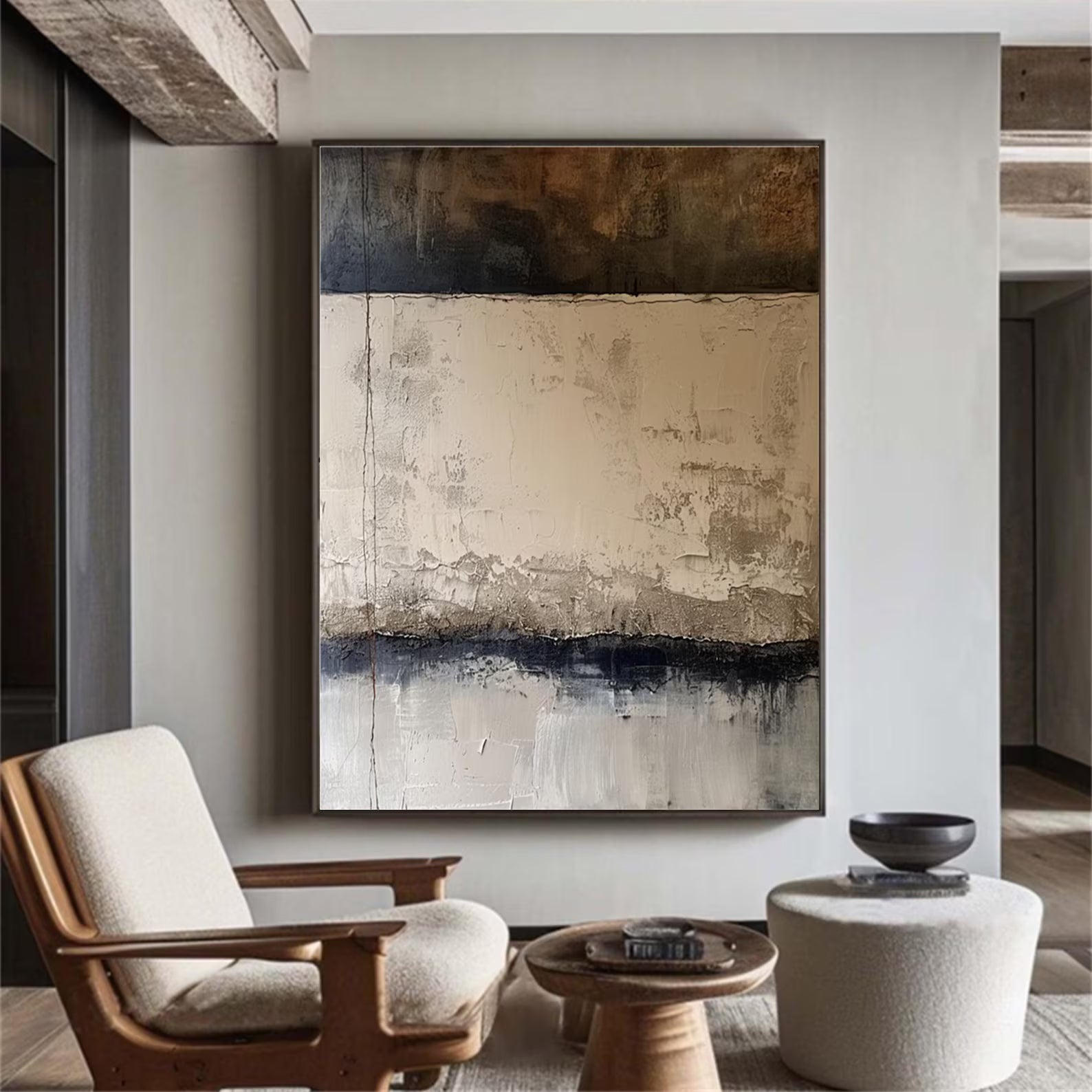 Textured Tonal Abstract | Earthy Luxe