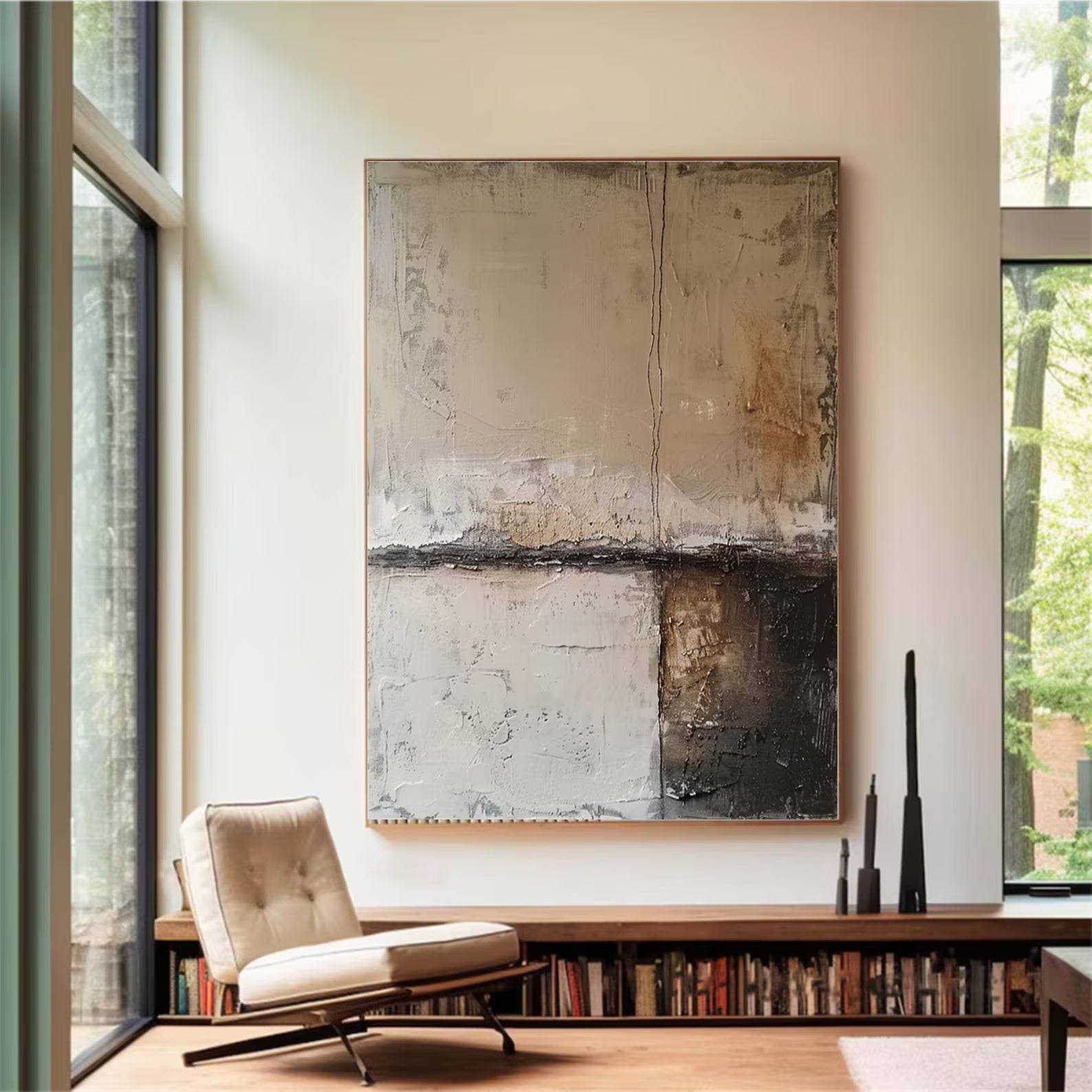 Textured Neutral Abstract | Rustic Luxe