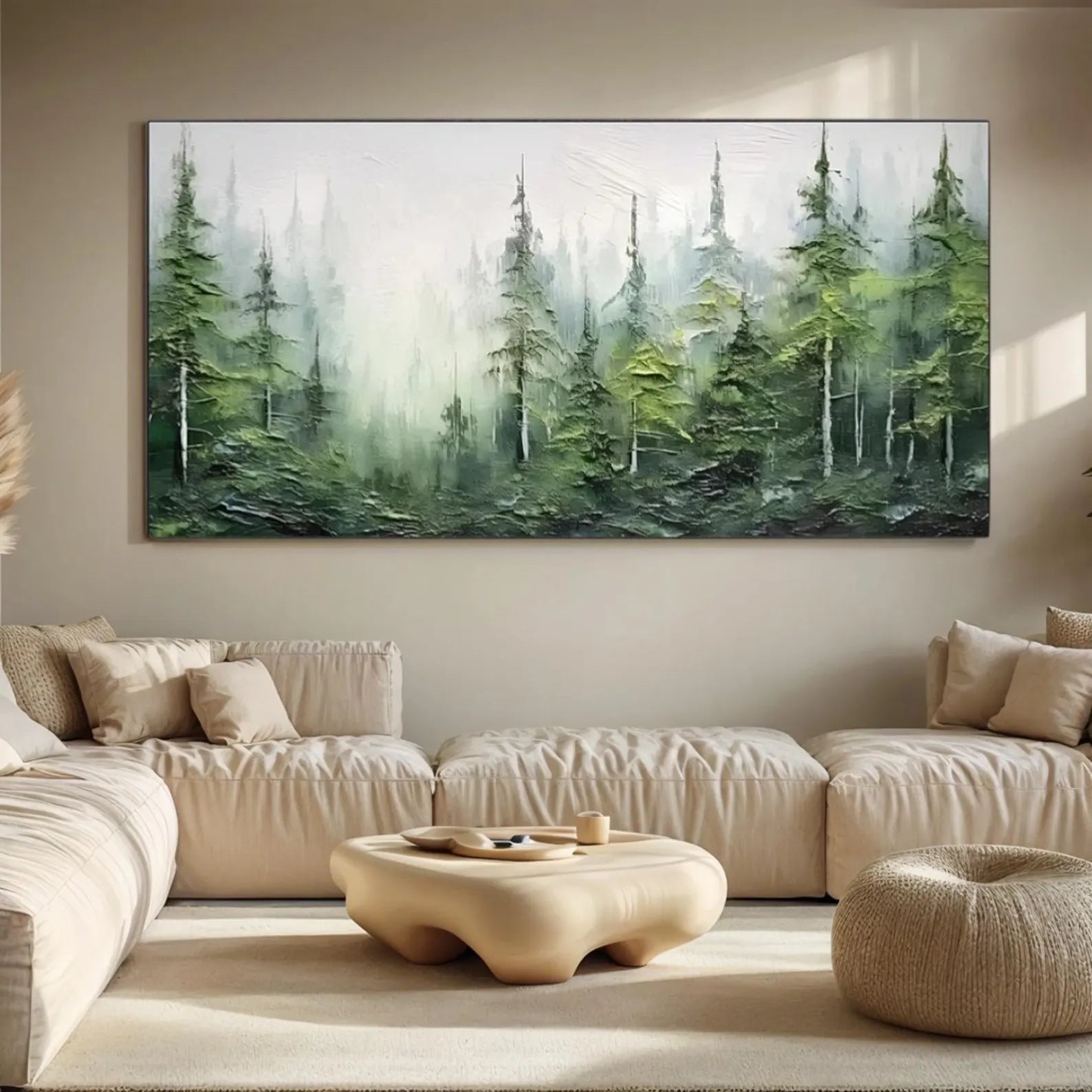 Textured Forest Opulence | Green Pine