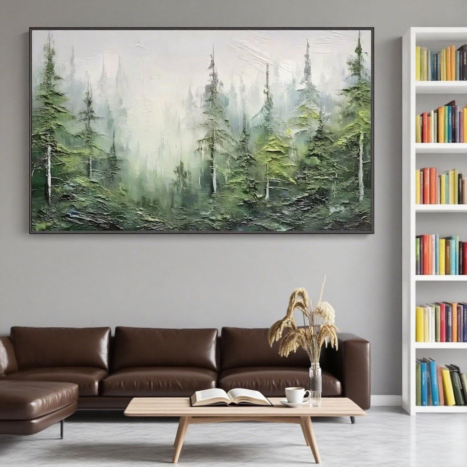 Textured Forest Opulence | Green Pine