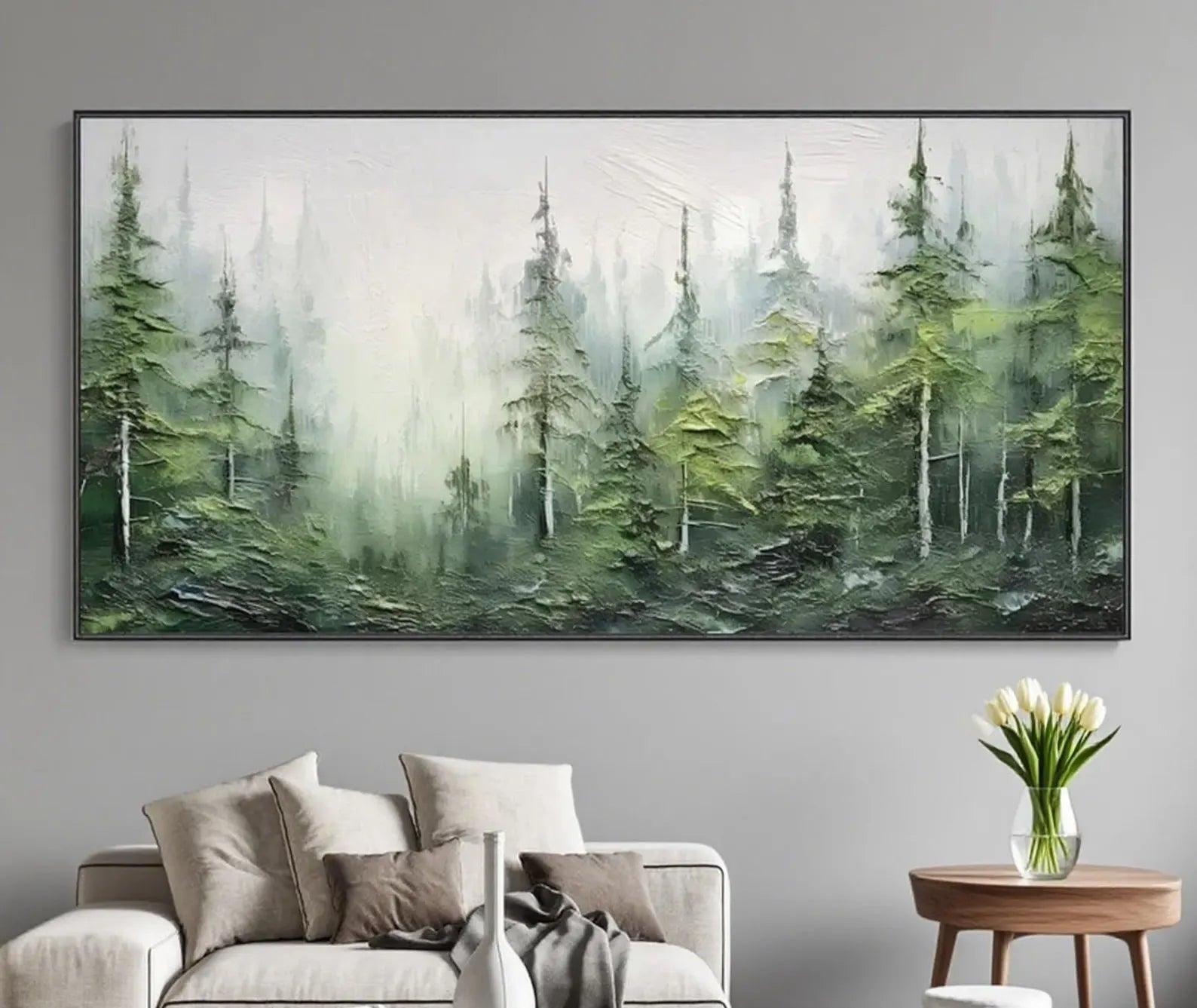 Textured Forest Opulence | Green Pine