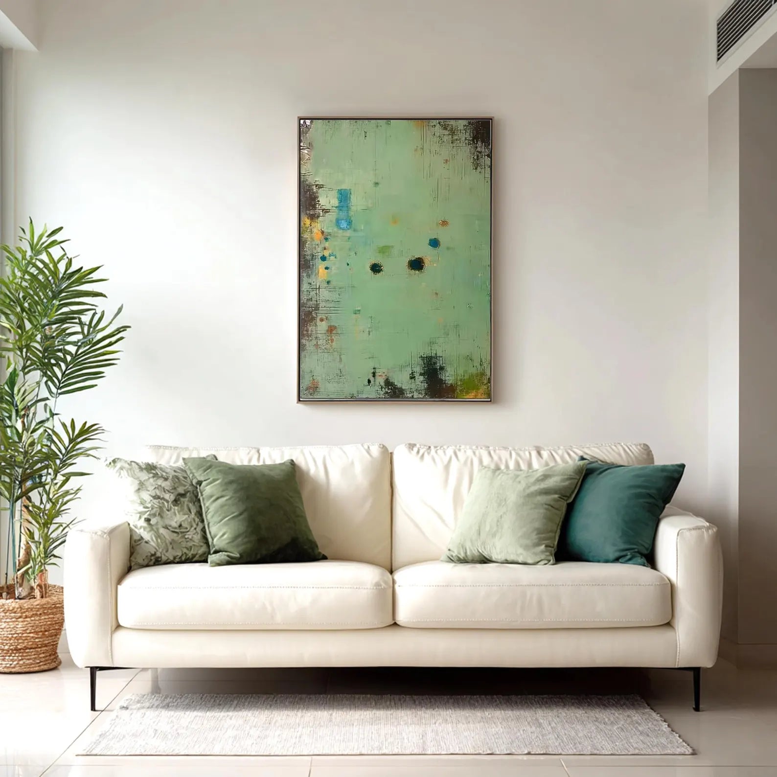 Textured Abstract Calm | Green Teal