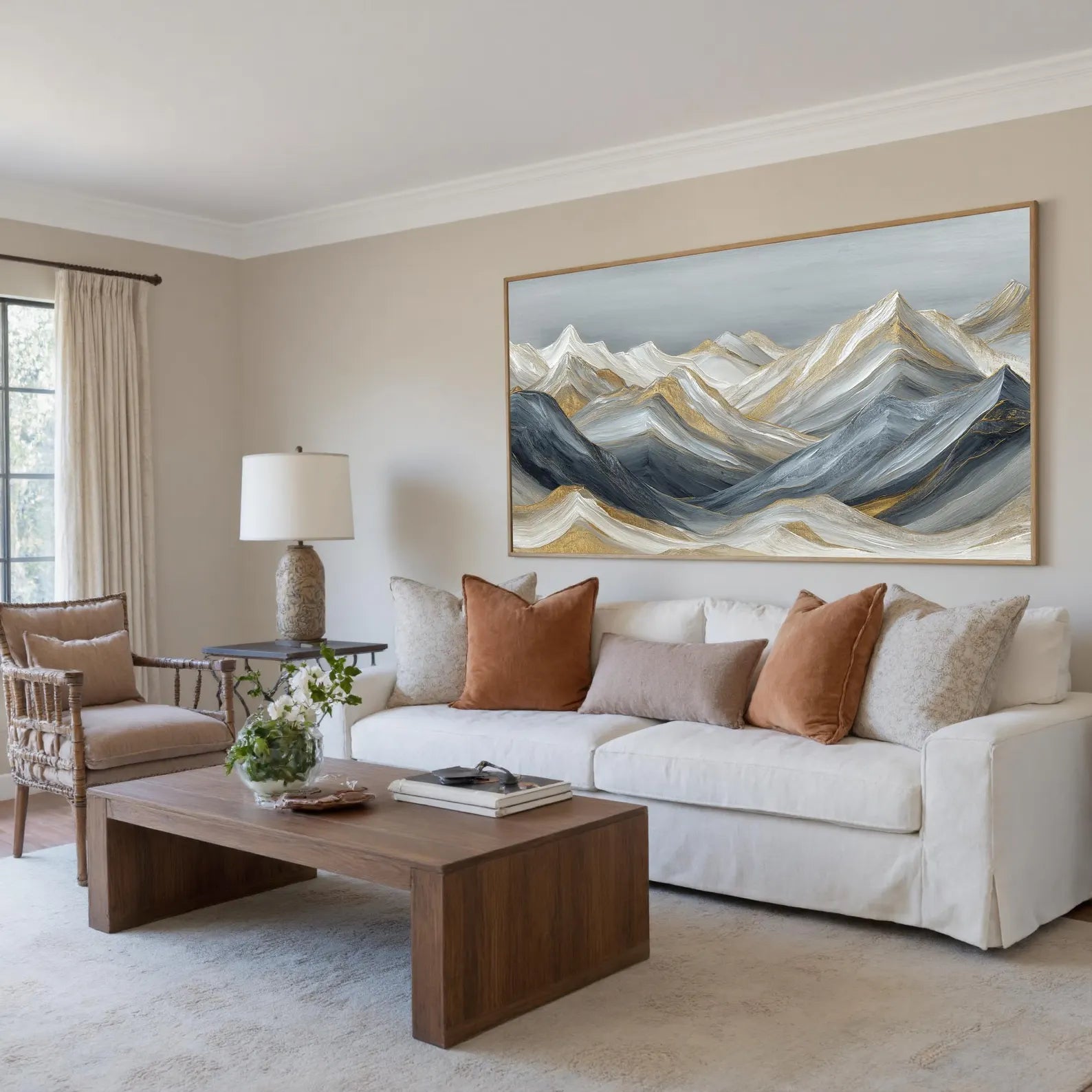 Textured Mountain Opulence | Gilded Peaks