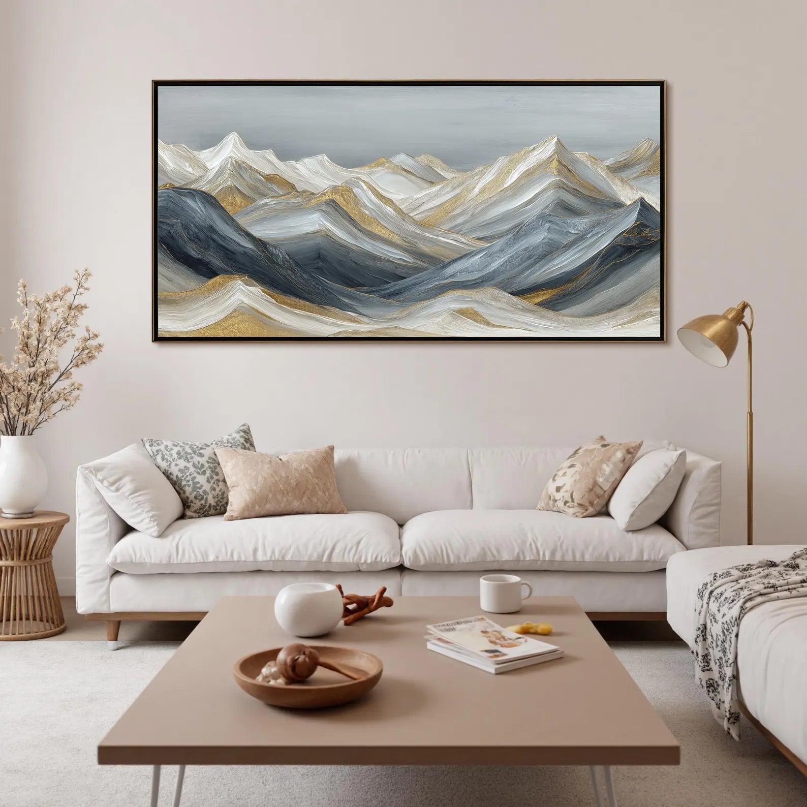 Textured Mountain Opulence | Gilded Peaks