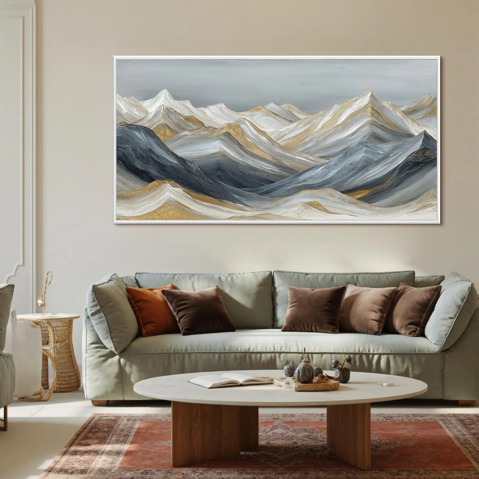 Textured Mountain Opulence | Gilded Peaks