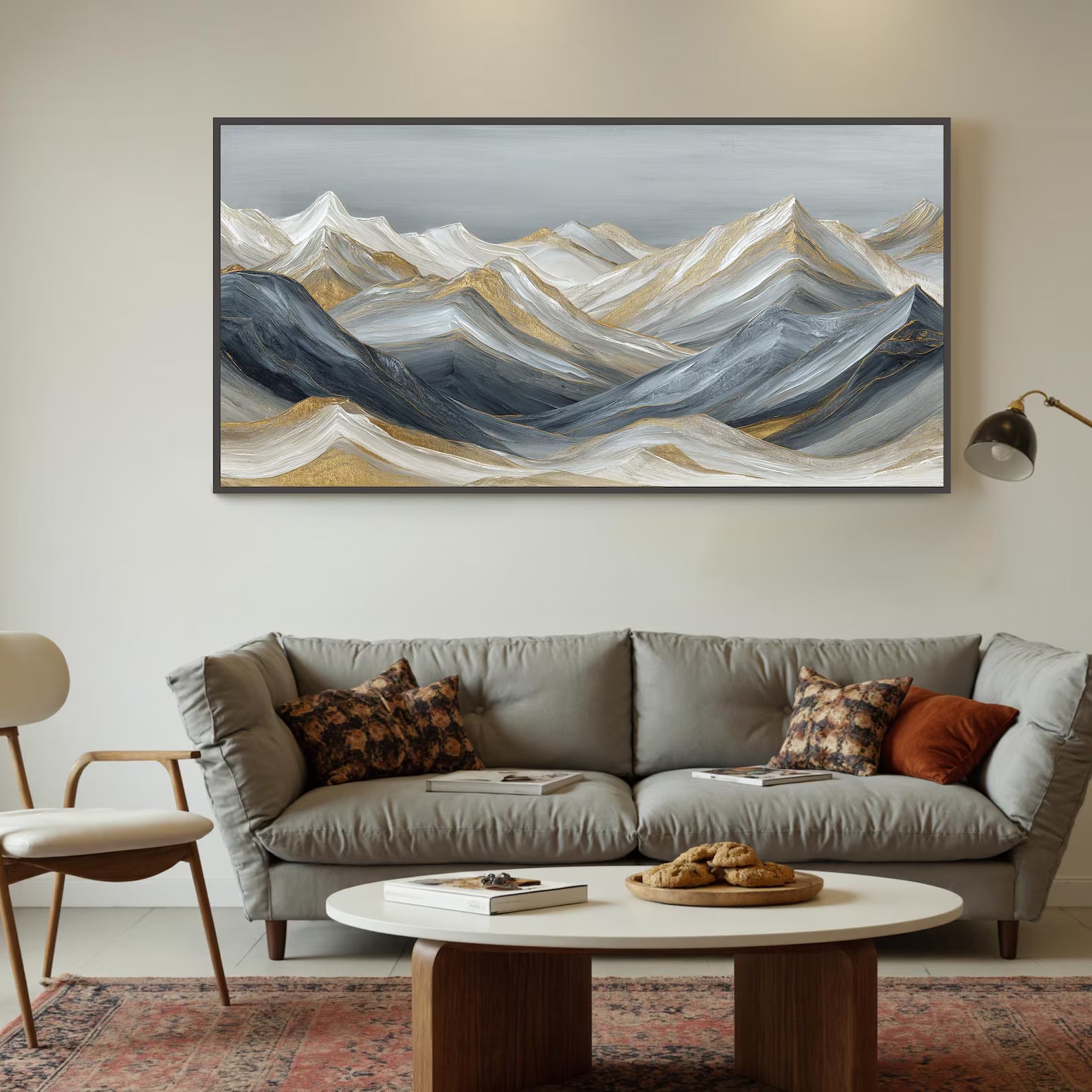 Textured Mountain Opulence | Gilded Peaks