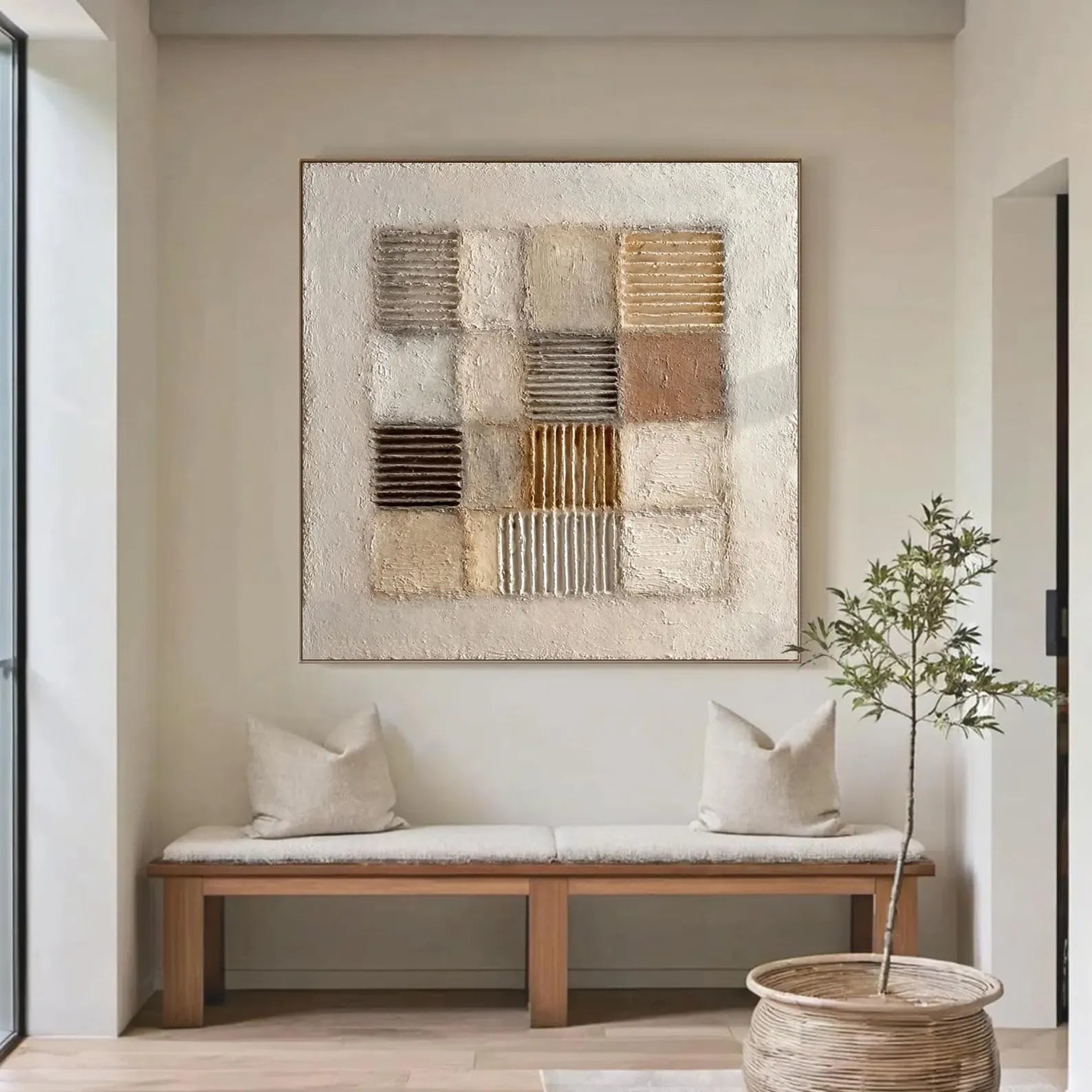 Textured Earth-Tone Composition | Sophisticated Calm