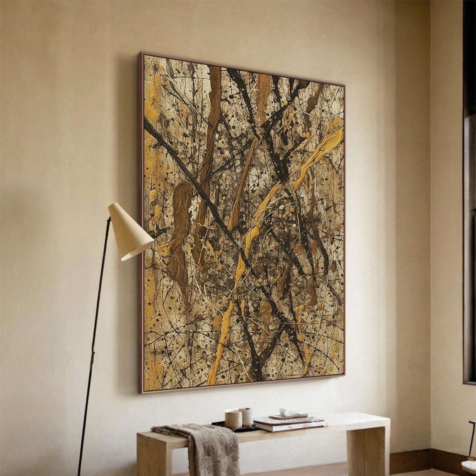 Textured Abstract Opulence | Gold Rhythm