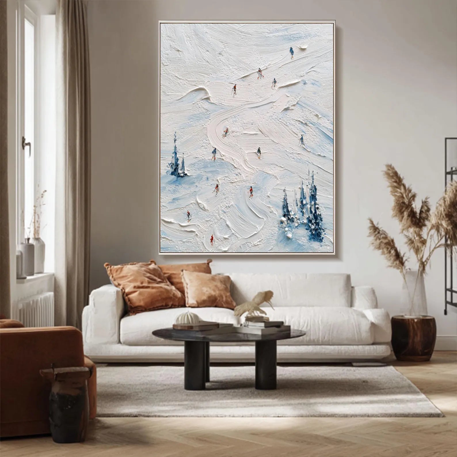 Textured Alpine Thrill | Ski Slopes