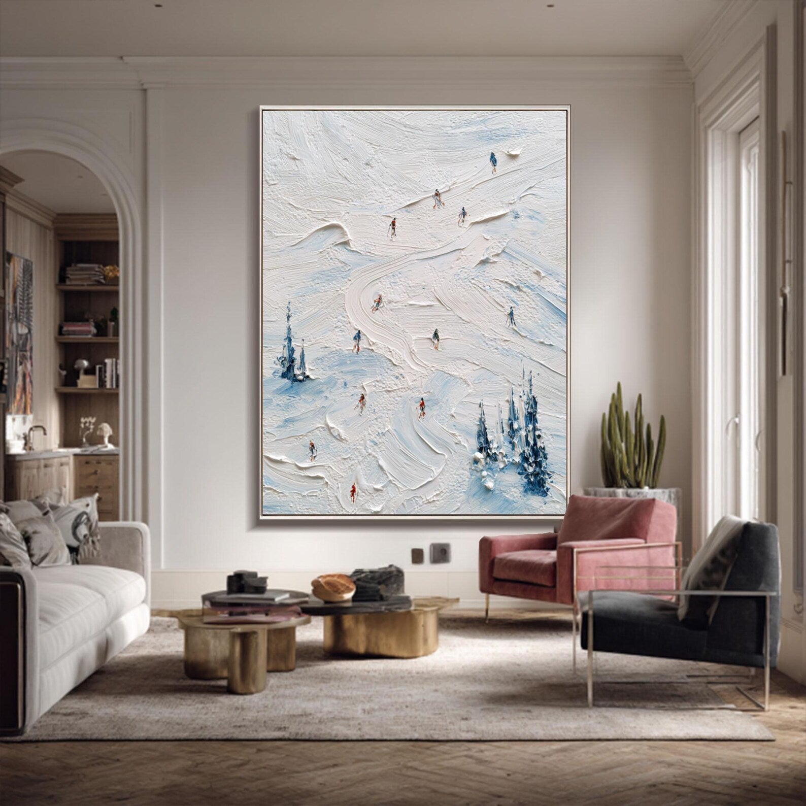 Textured Alpine Thrill | Ski Slopes