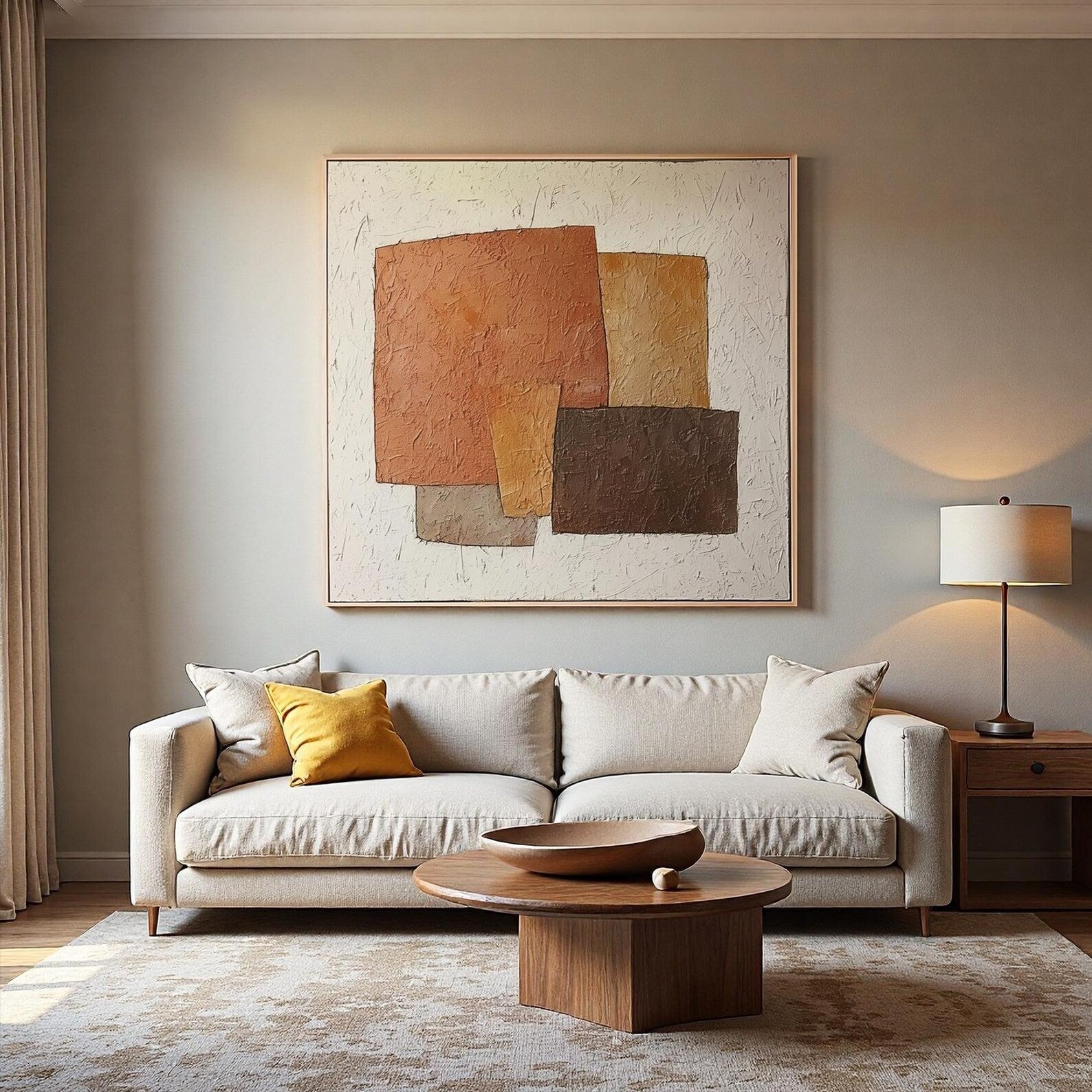 Textured Geometric Art | Warm Sophistication