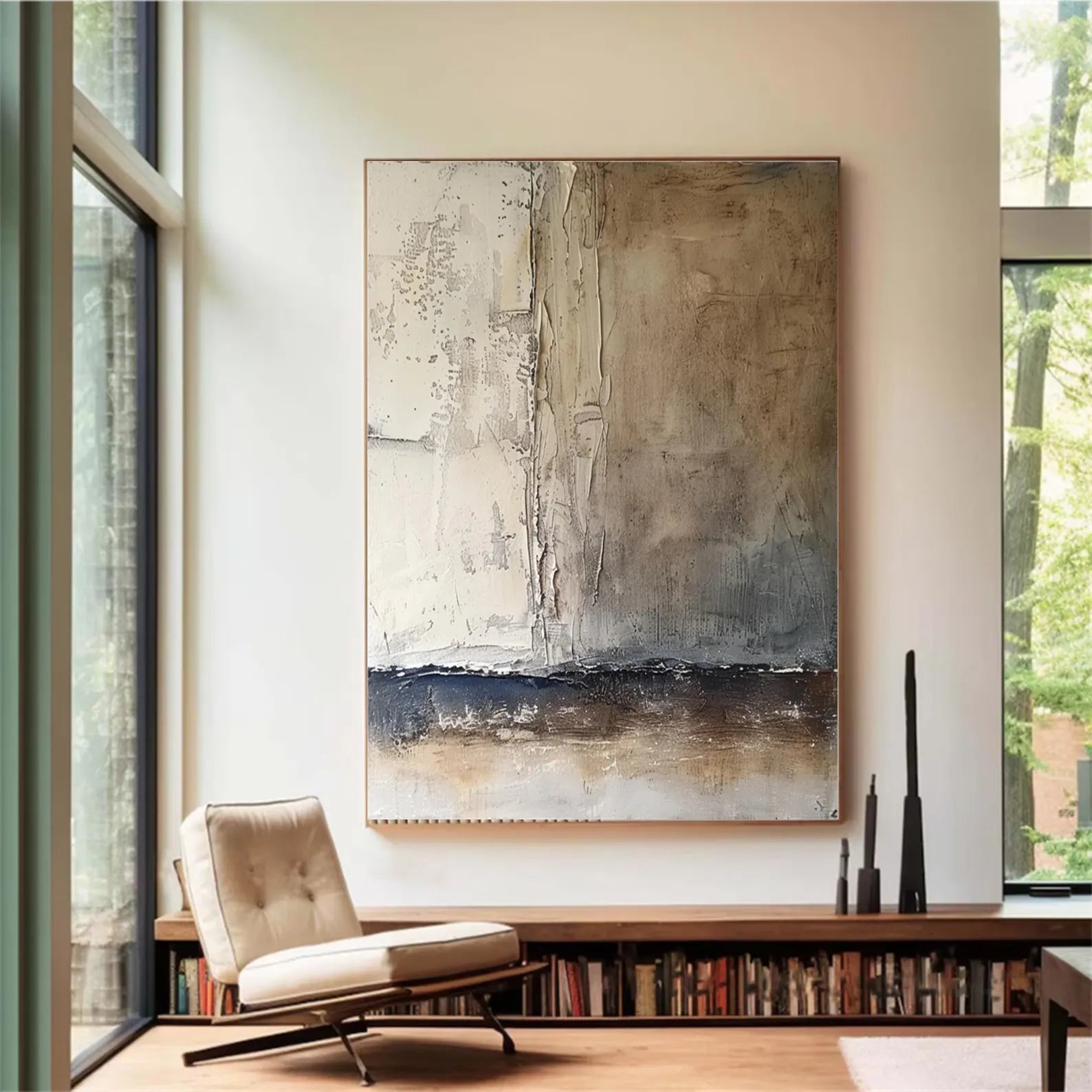 Textured Tonal Abstract | Moody Luxe