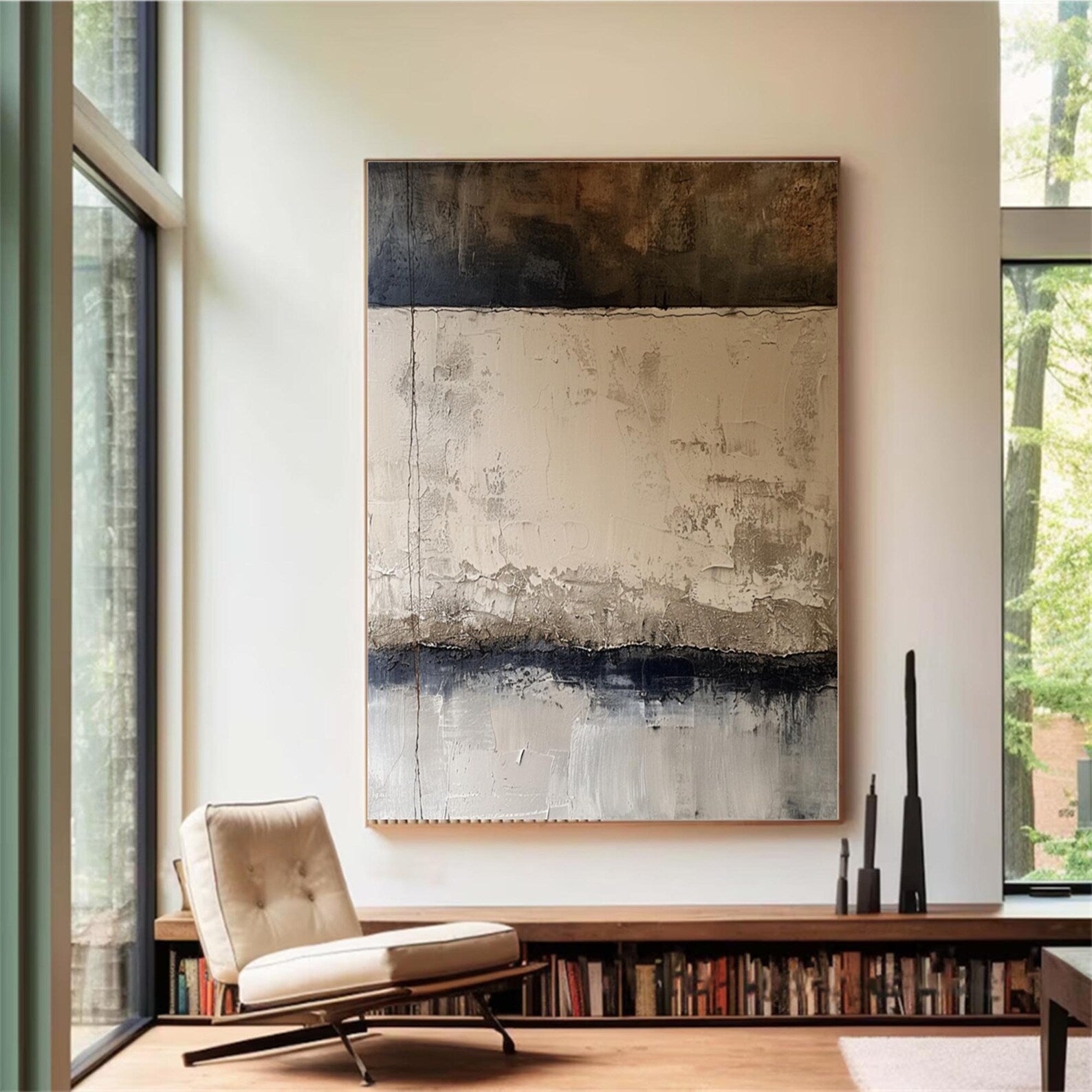 Textured Tonal Abstract | Earthy Luxe