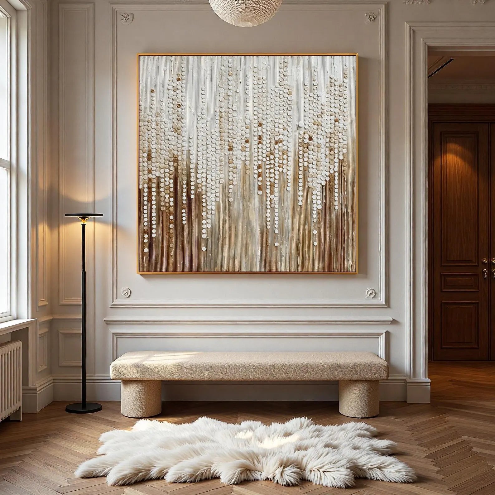 Textured Beaded Art | Elegant Allure
