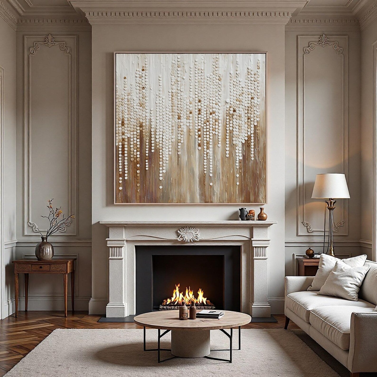 Textured Beaded Art | Elegant Allure