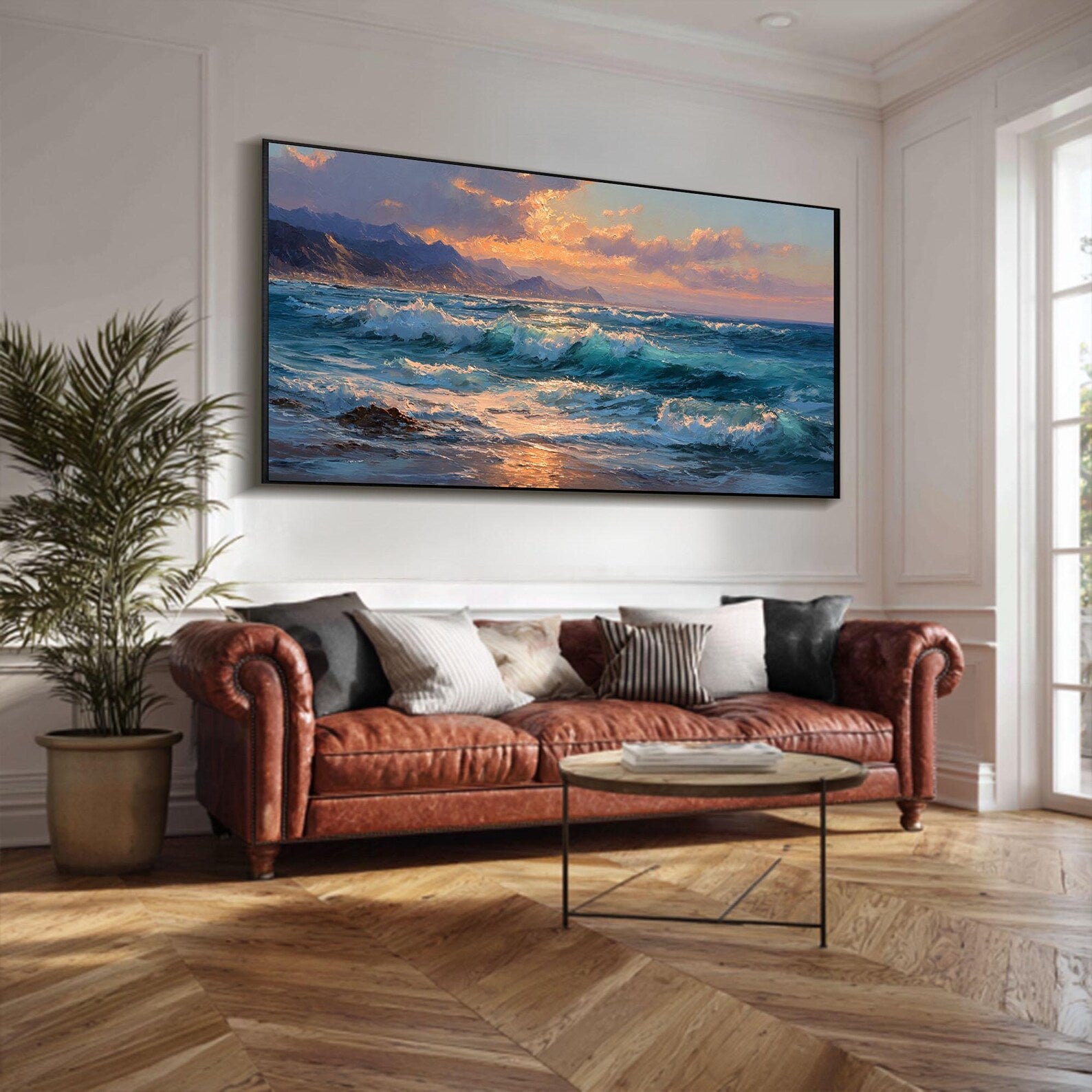 Textured Coastal Opulence | Sunset Swell