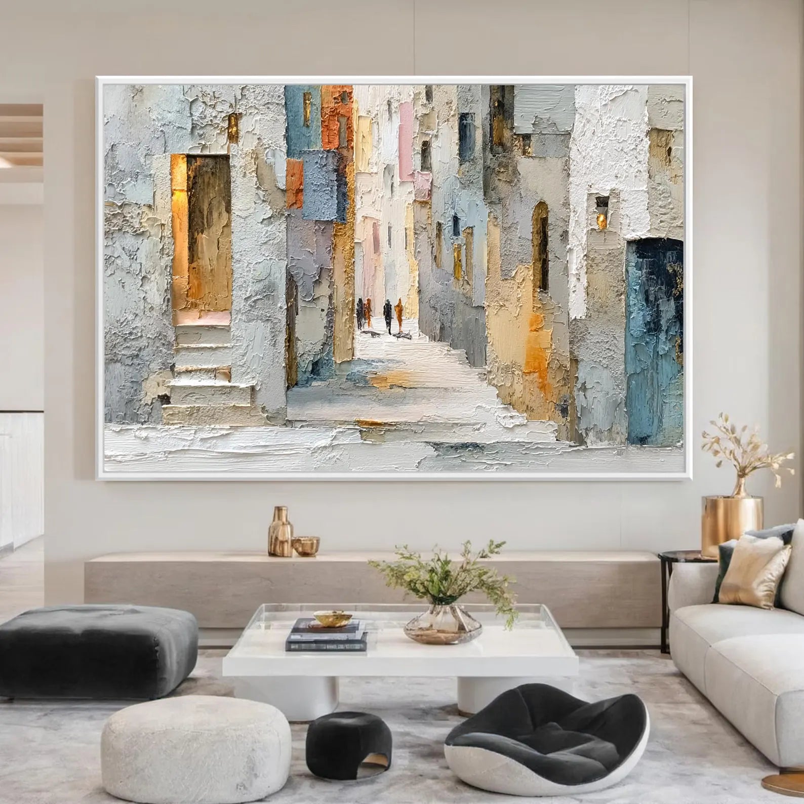 Textured Alley Scene | Pastel Hues