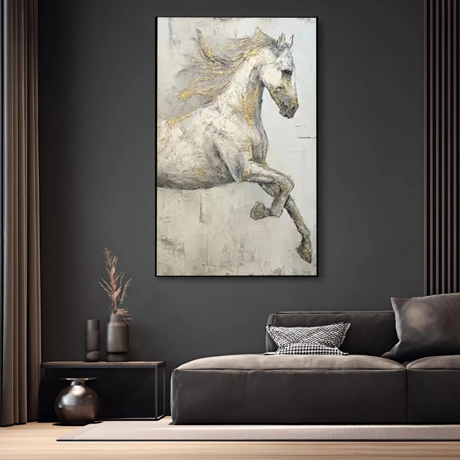 Textured Equine Grace | White Gold