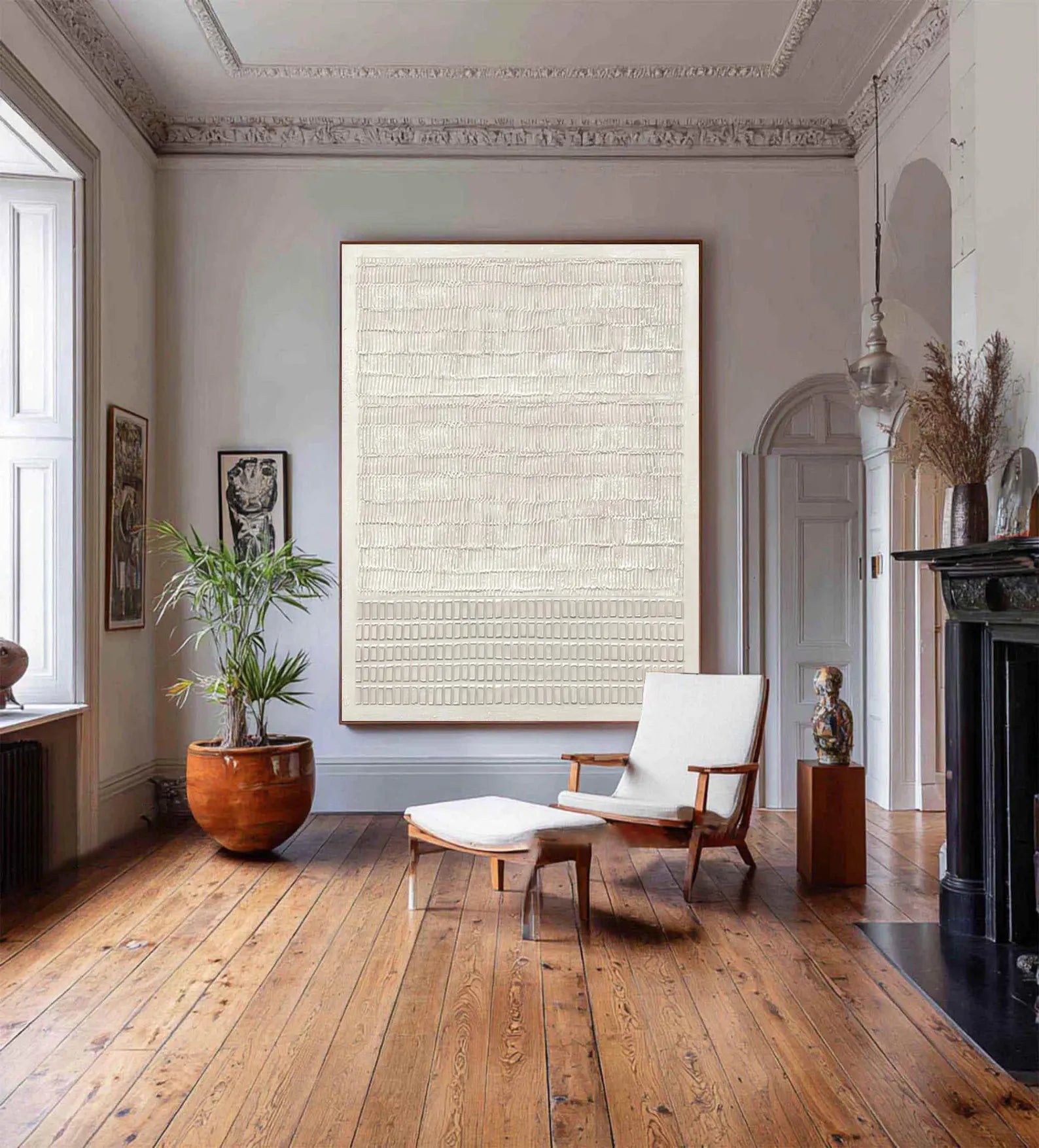 Textured Minimalist Grandeur | White Weave