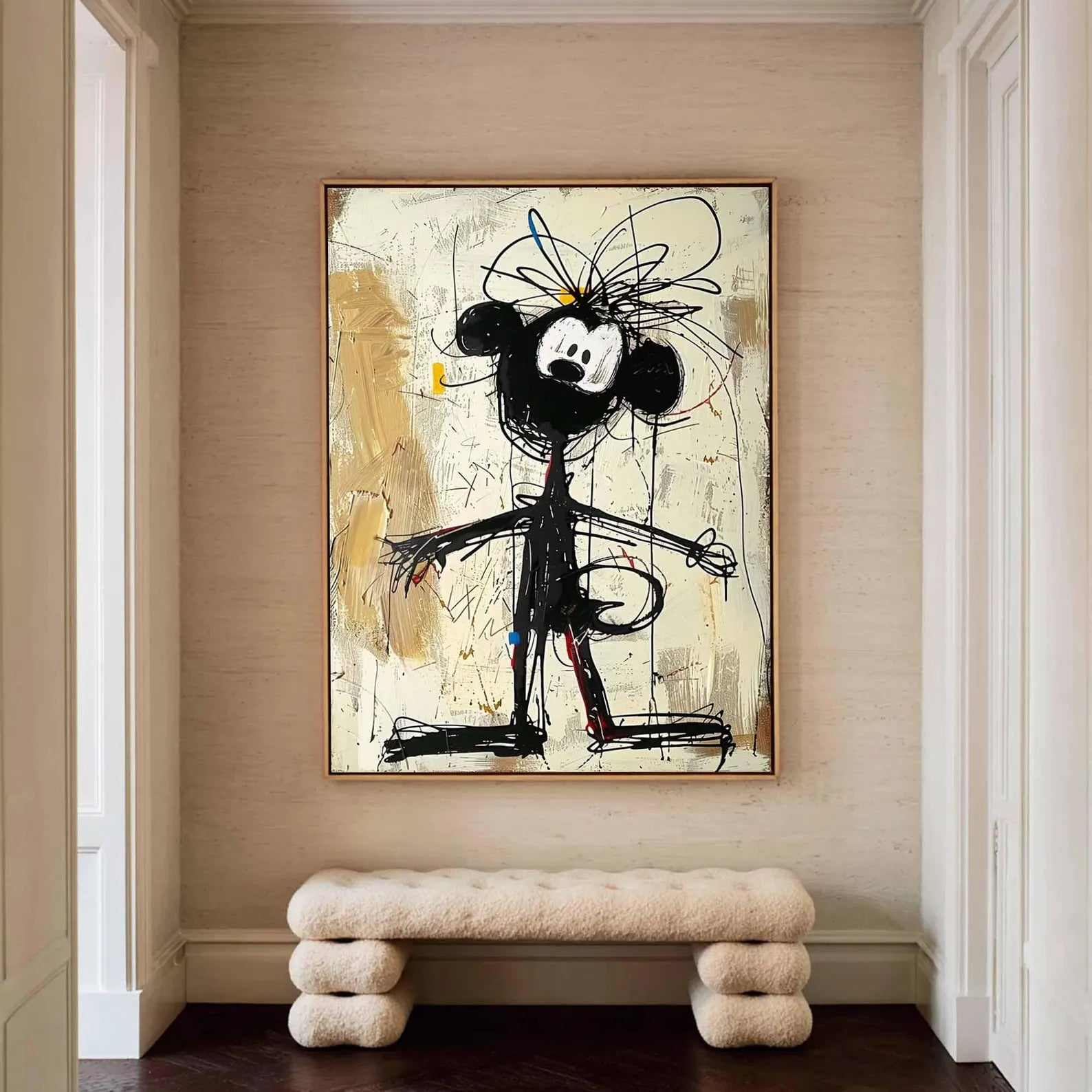 Textured Mickey Abstract Art | Edgy Luxe