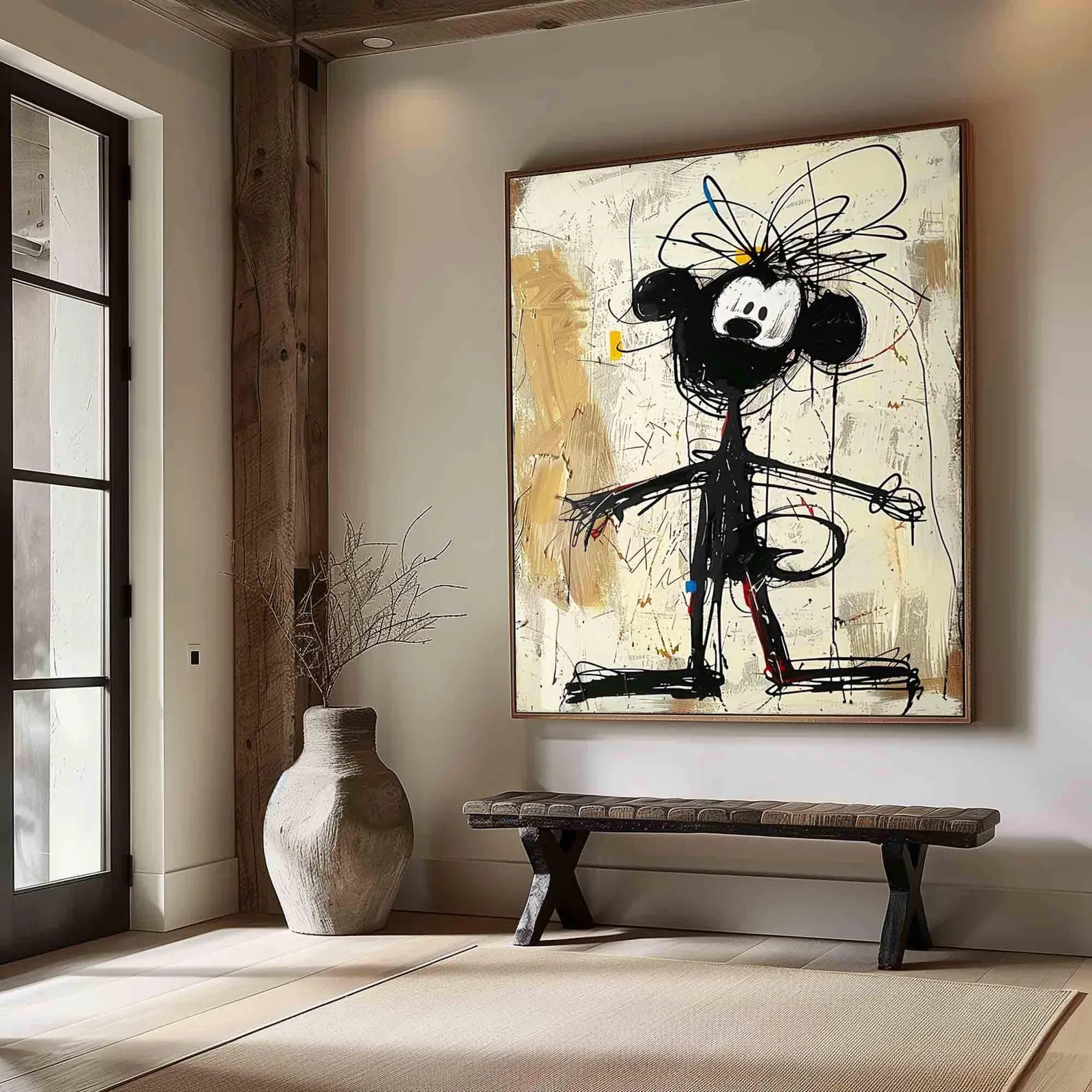Textured Mickey Abstract Art | Edgy Luxe