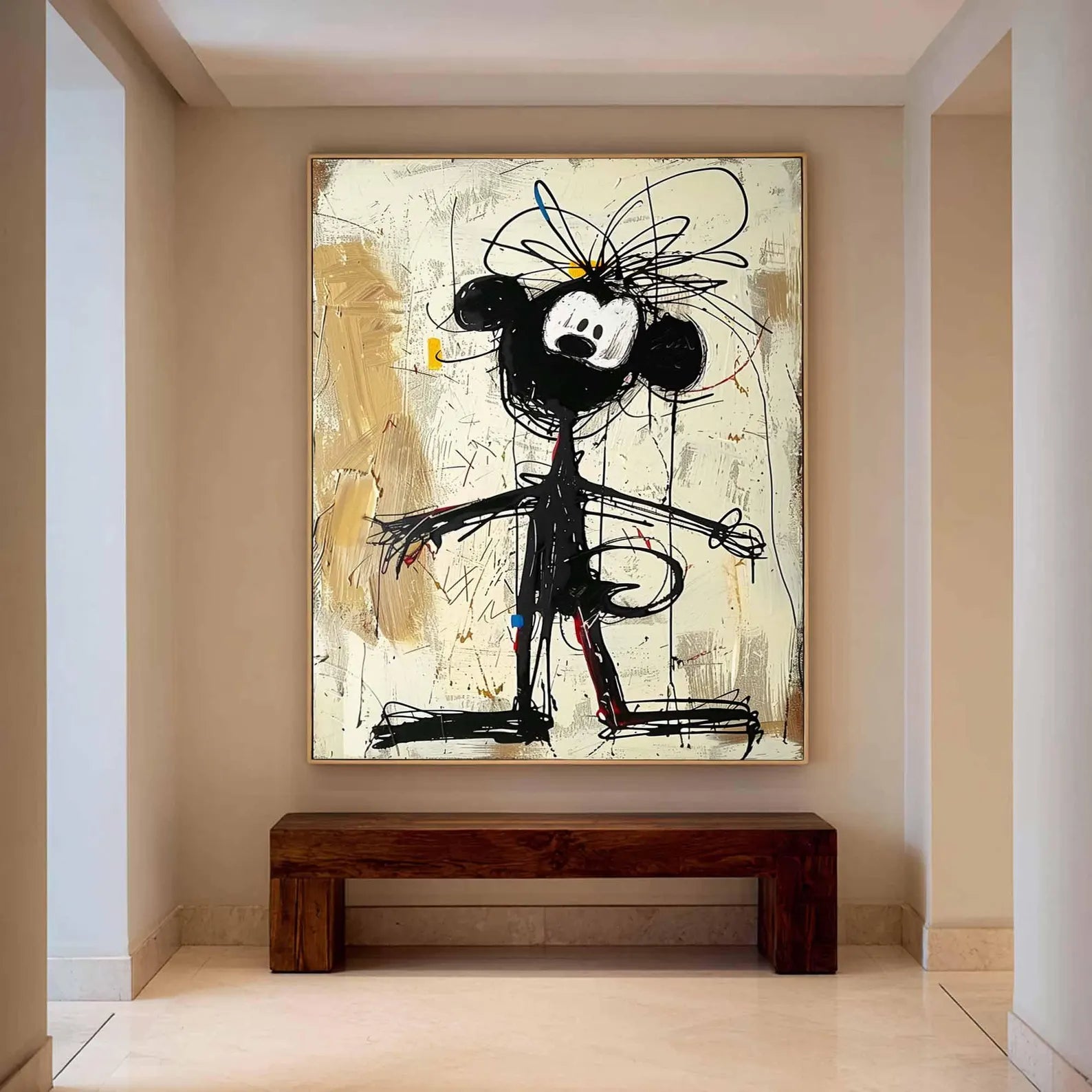 Textured Mickey Abstract Art | Edgy Luxe