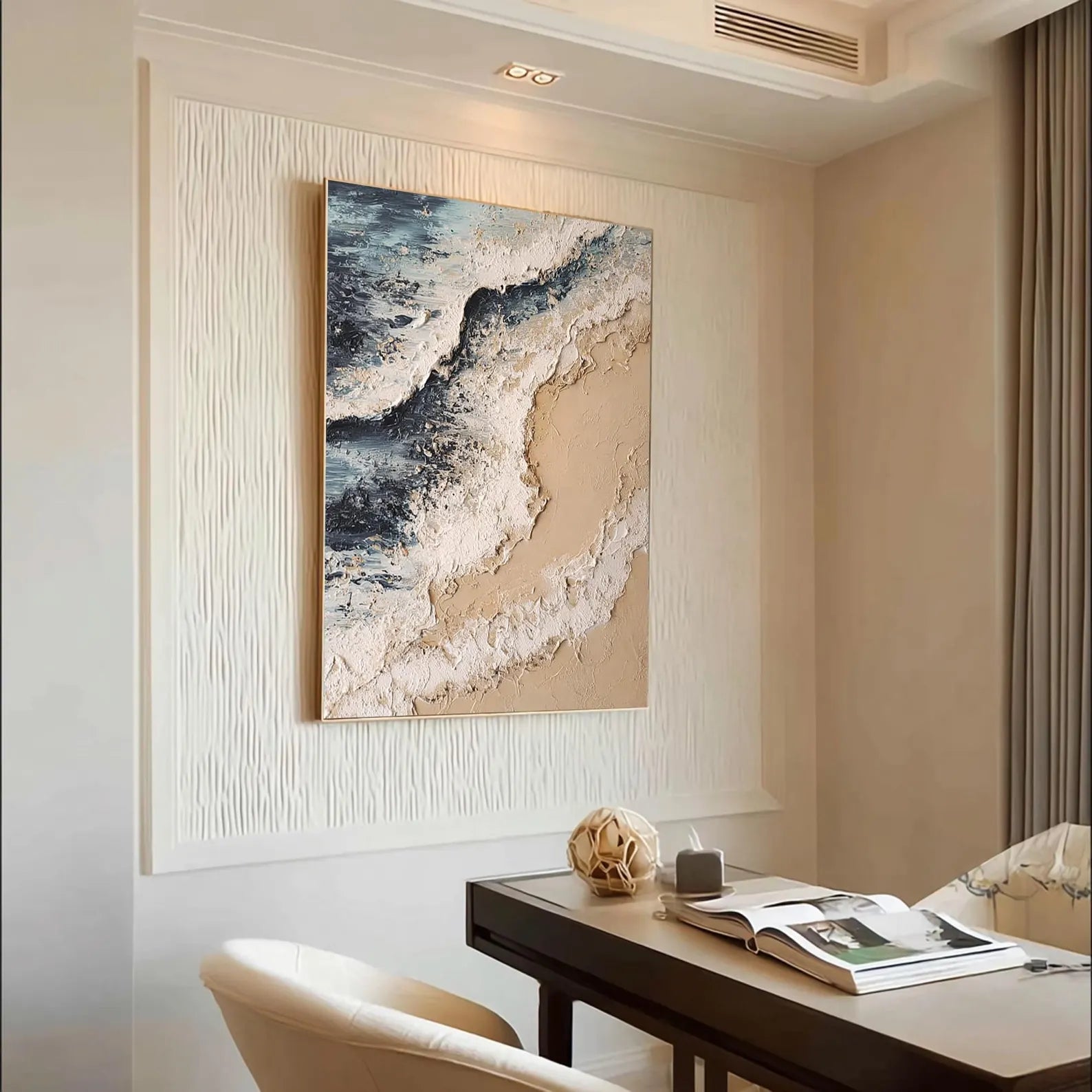 Textured Ocean Opulence | Blue Sand