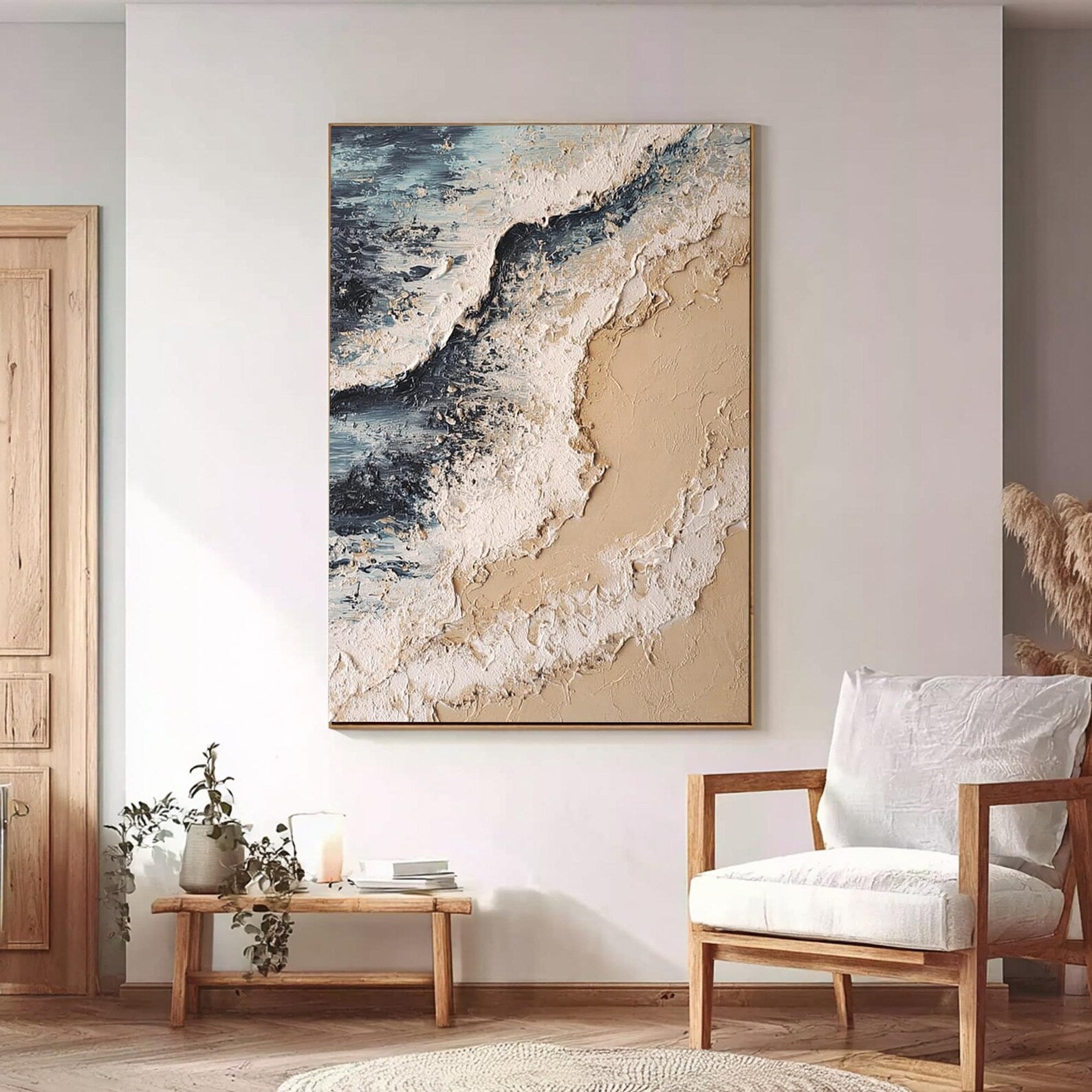 Textured Ocean Opulence | Blue Sand