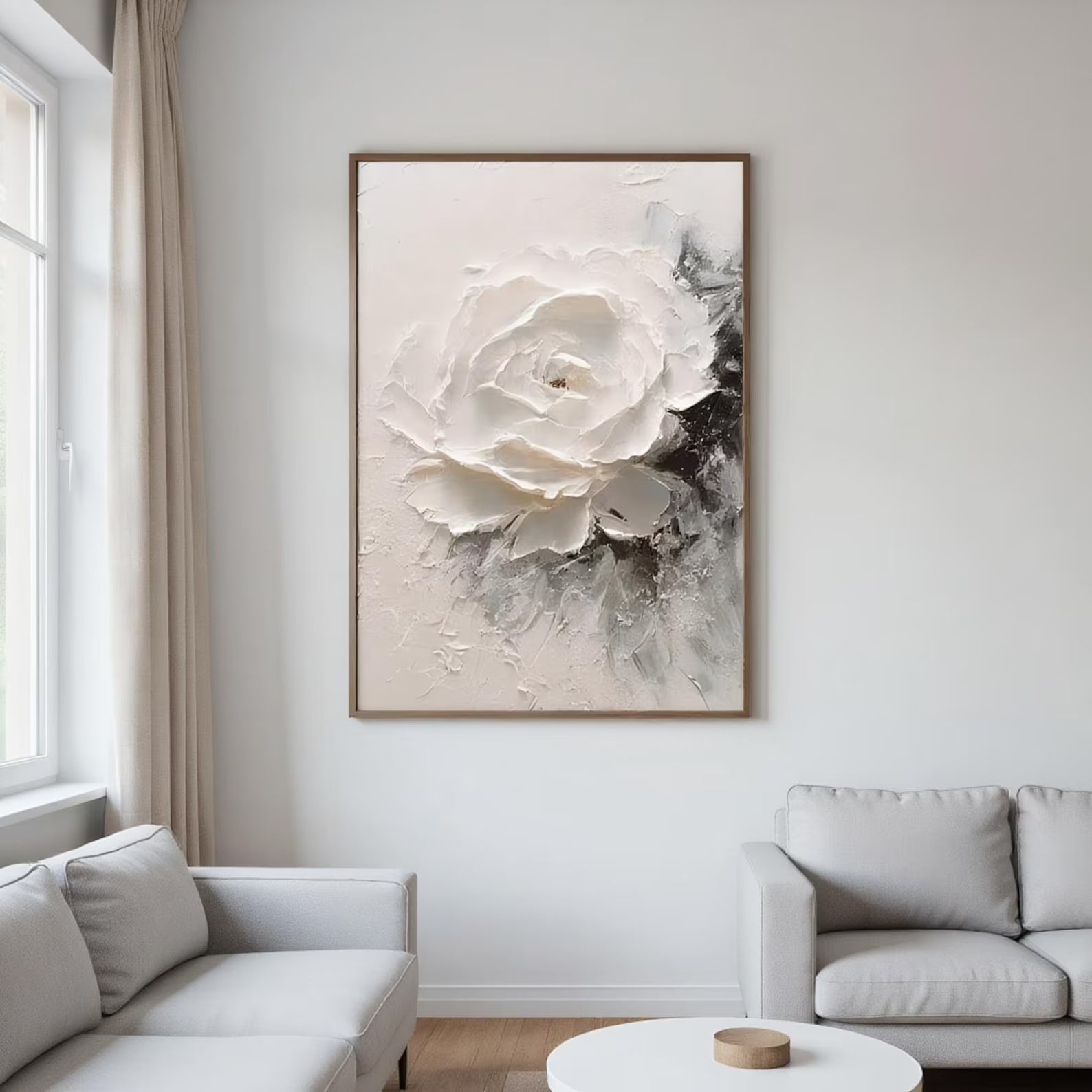 Textured Rosette Opulence | Alabaster Relief