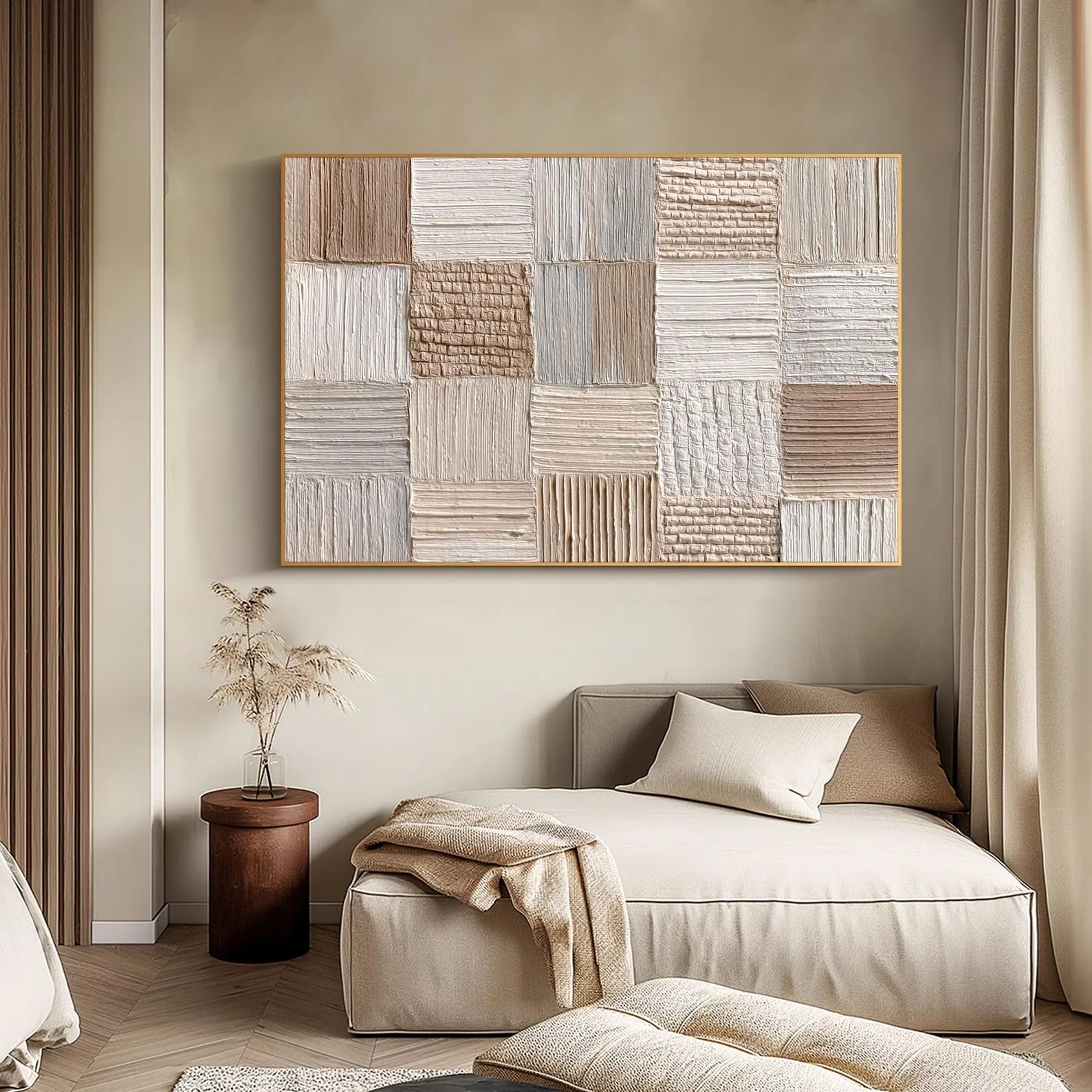 Textured Patchwork Serenity | Neutral Tones